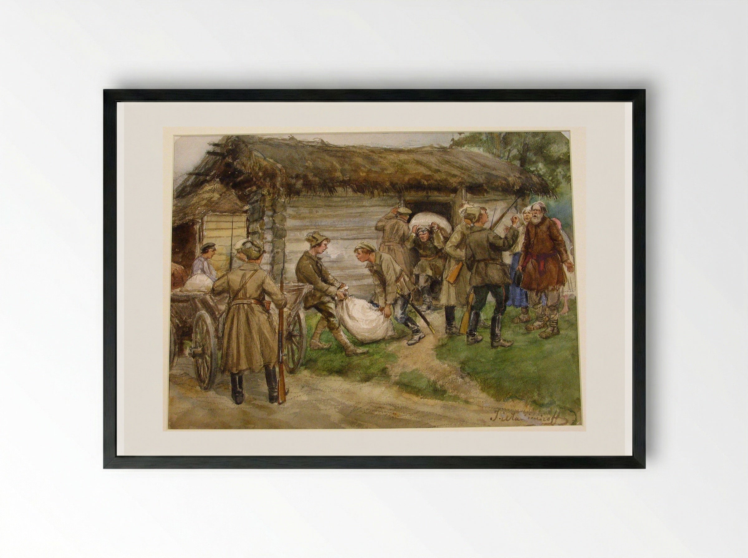 Requisitioning - Ivan Vladimirov - Framed Print Black