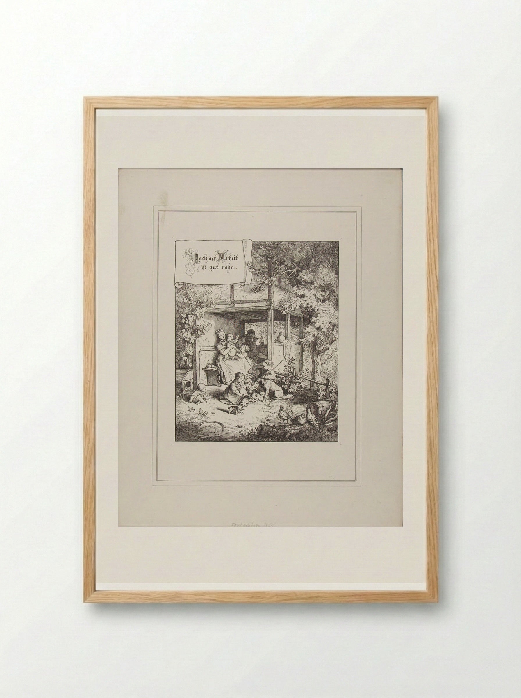 Rest after Work - Adrian Ludwig Richter - Framed Print Wood