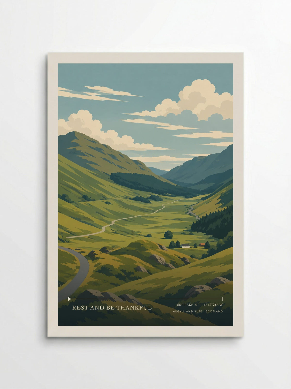 Rest and Be Thankful, Argyll and Bute | Travel Poster - Poster