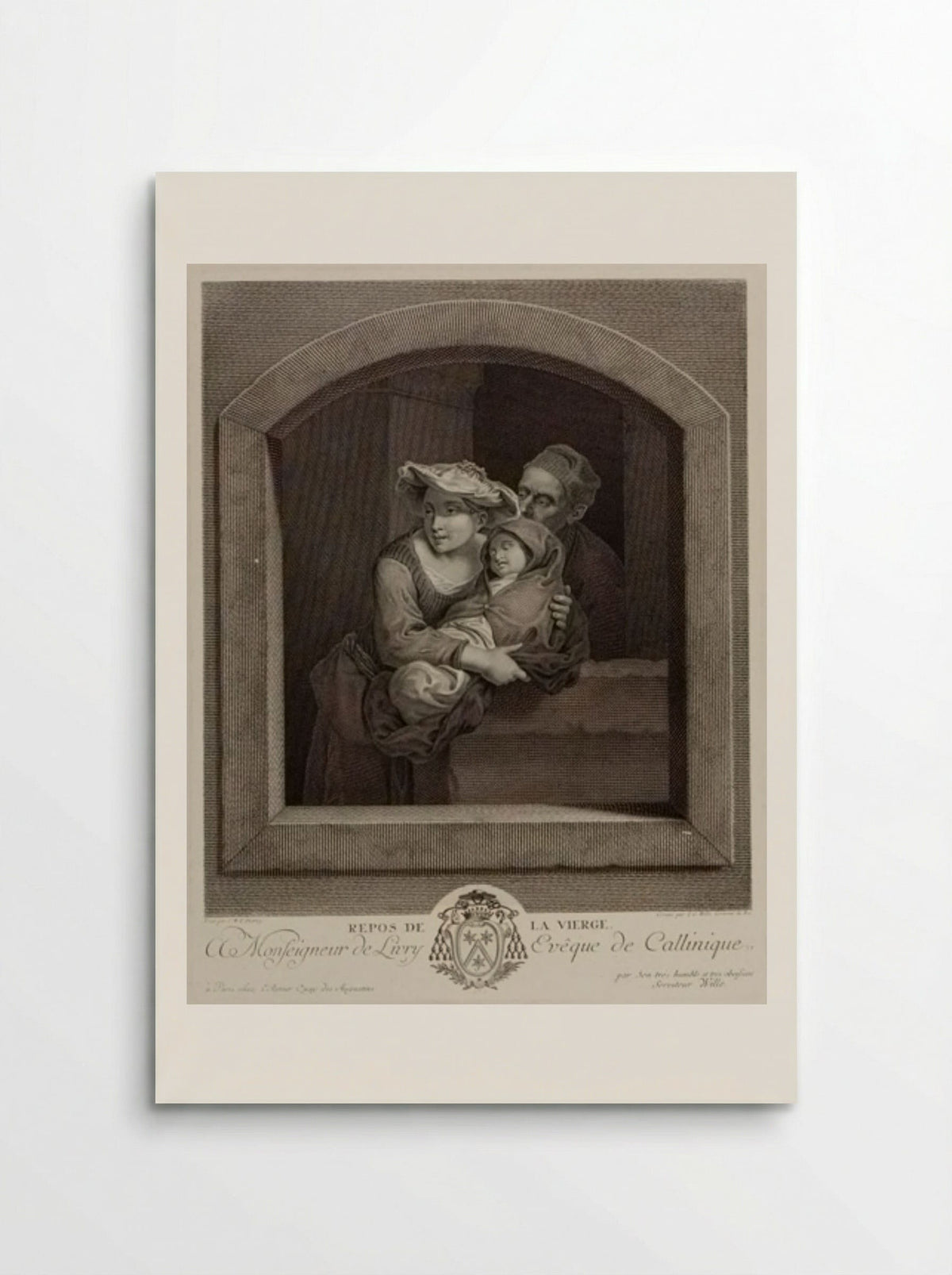 Rest of the Virgin - Johann Georg Wille - Poster