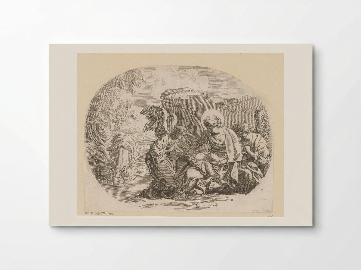 Rest on the Flight into Egypt - Sébastien Bourdon - Poster
