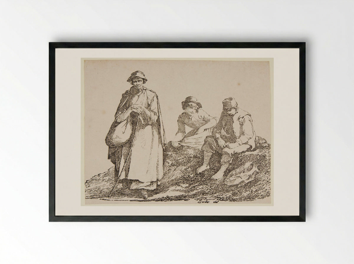 Rest - Thomas Barker - Framed Print Black