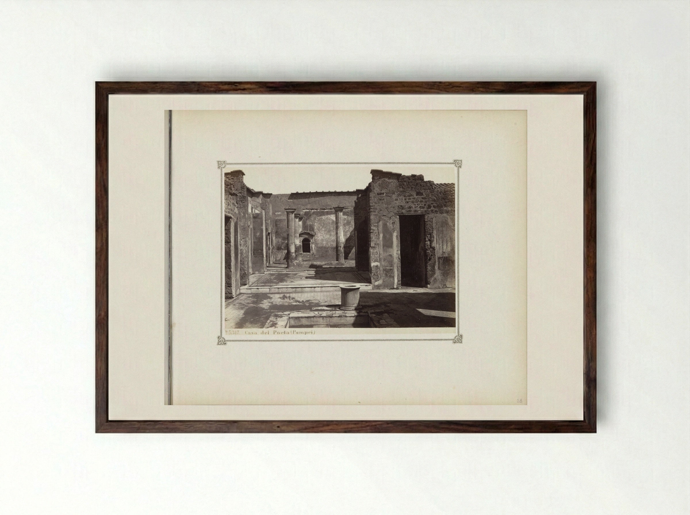 Restanten van het Huis van de Tragische Dichter in Pompeï - Giorgio Sommer - Framed Print Dark Wood