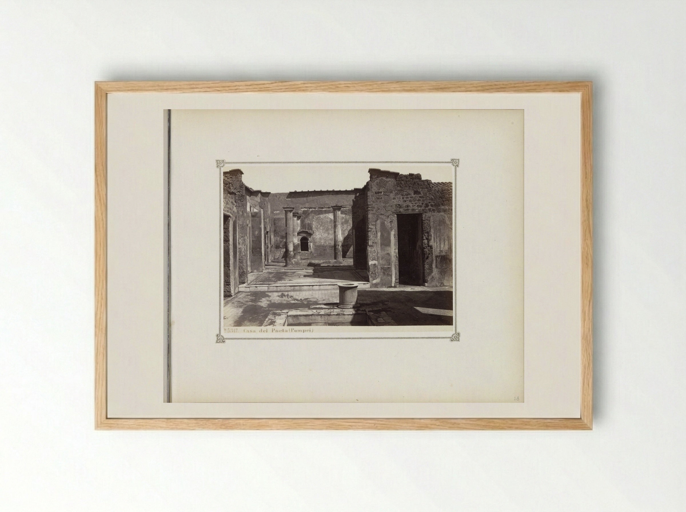 Restanten van het Huis van de Tragische Dichter in Pompeï - Giorgio Sommer - Framed Print Wood