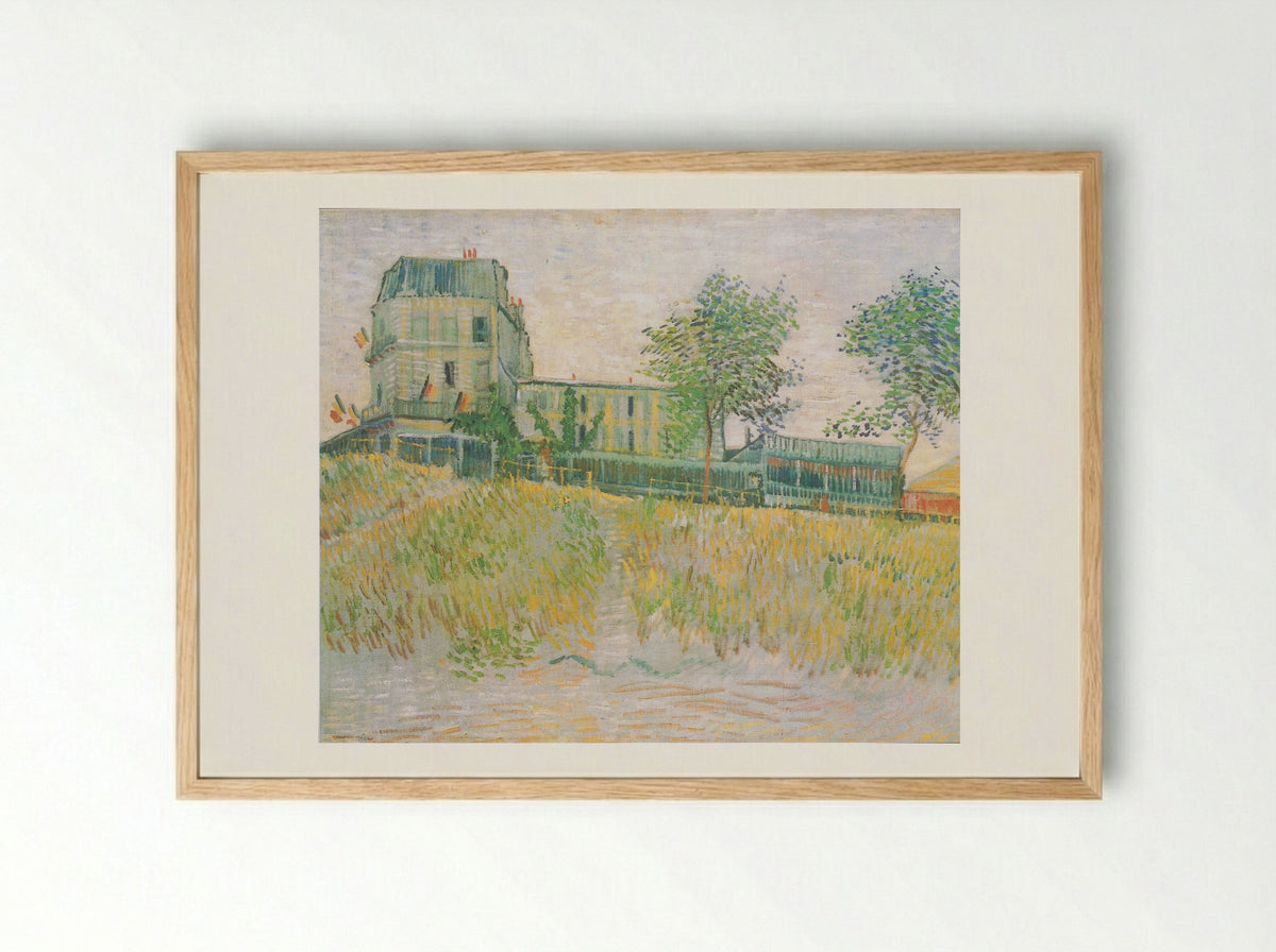Restaurant de la Sirène at Asnières - Vincent van Gogh - Framed Print Wood