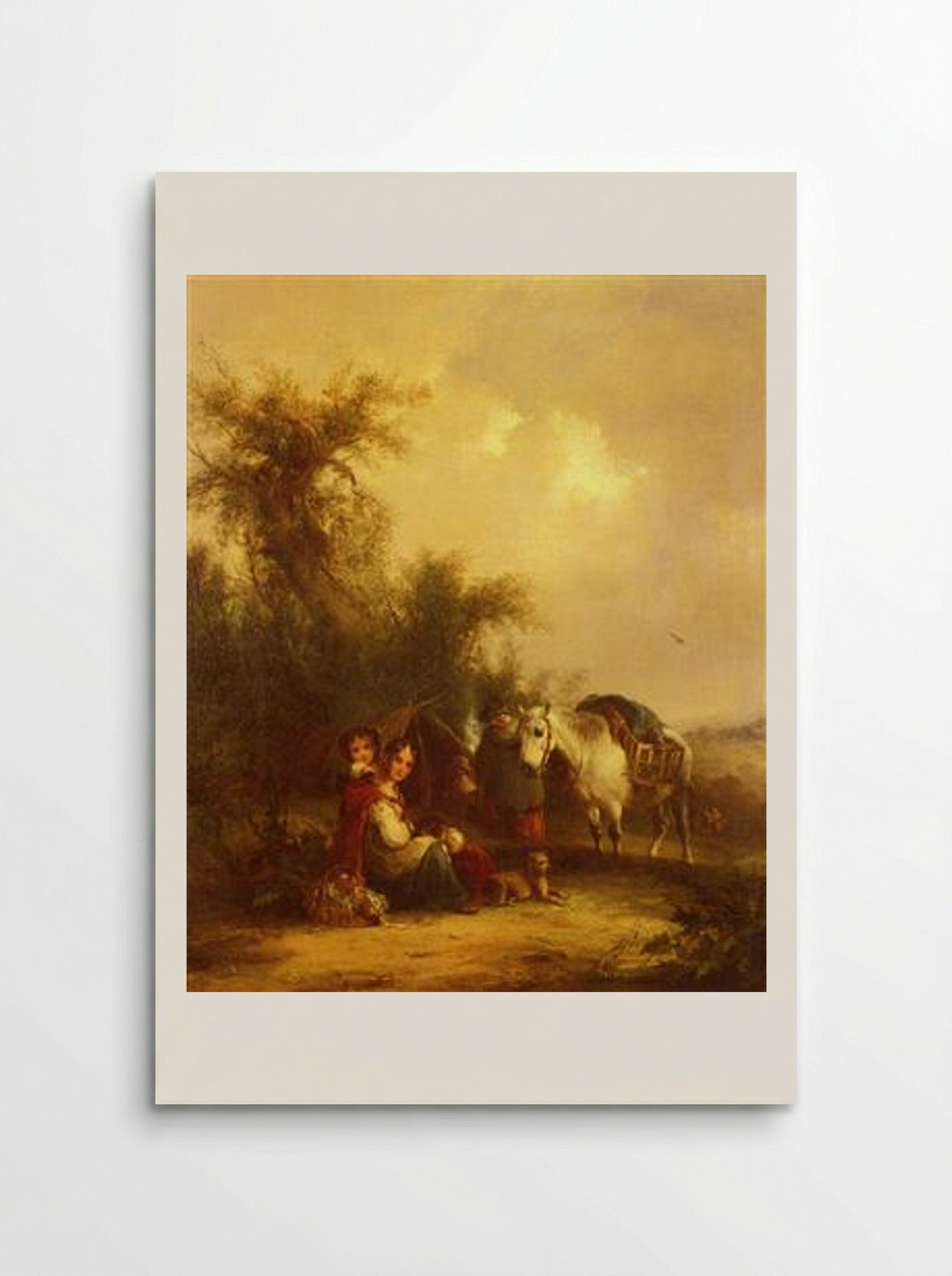 Resting Along The Trail - William Shayer - Poster