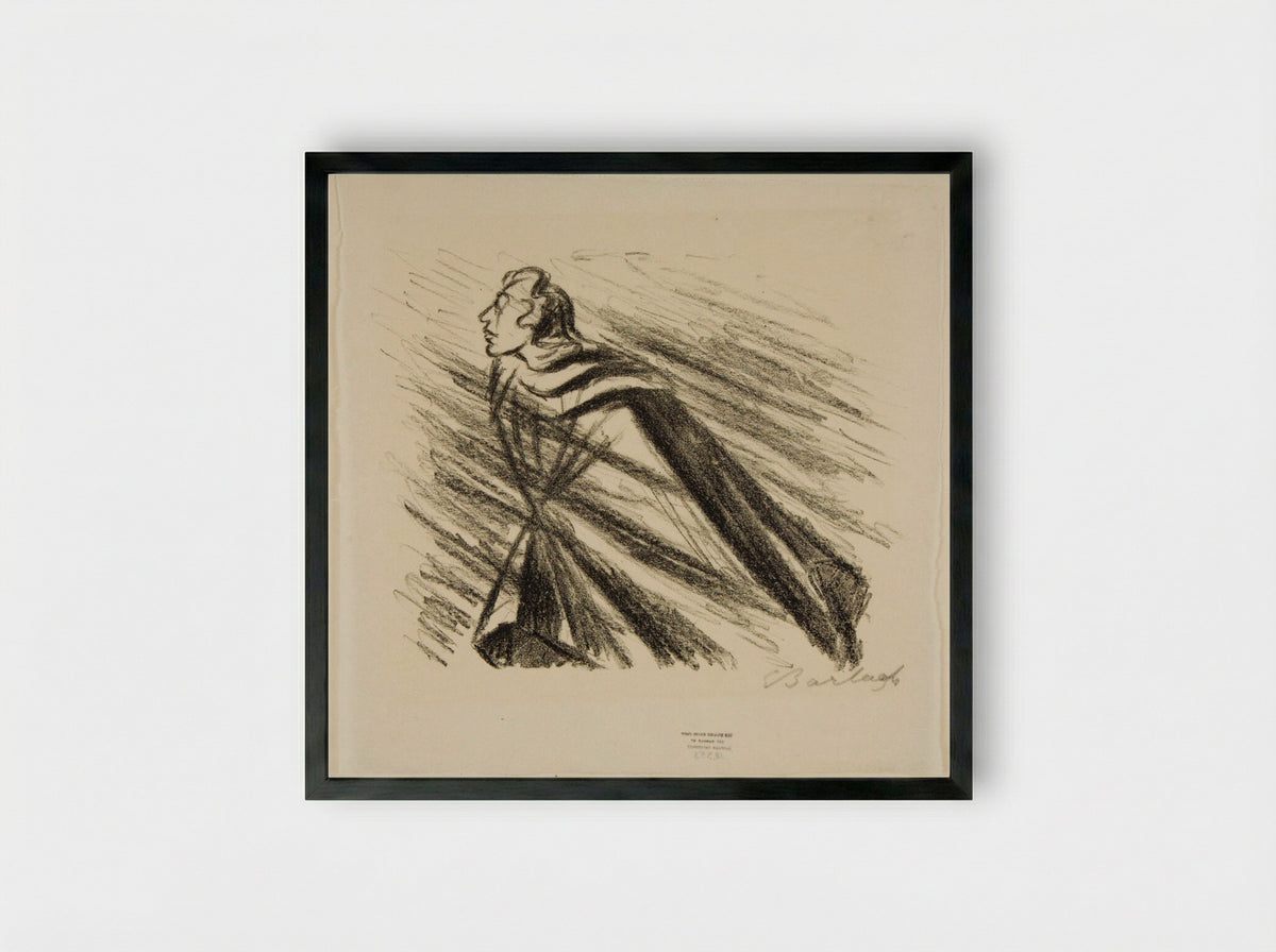Restless Love - Ernst Barlach - Framed Print Black