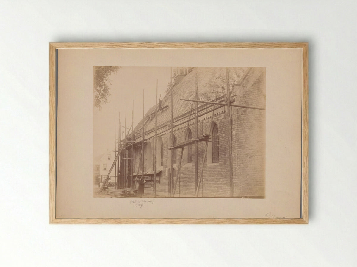 Restoration of the Church in Doorn - Barthold Willem Floris van Riemsdijk - Framed Print Wood