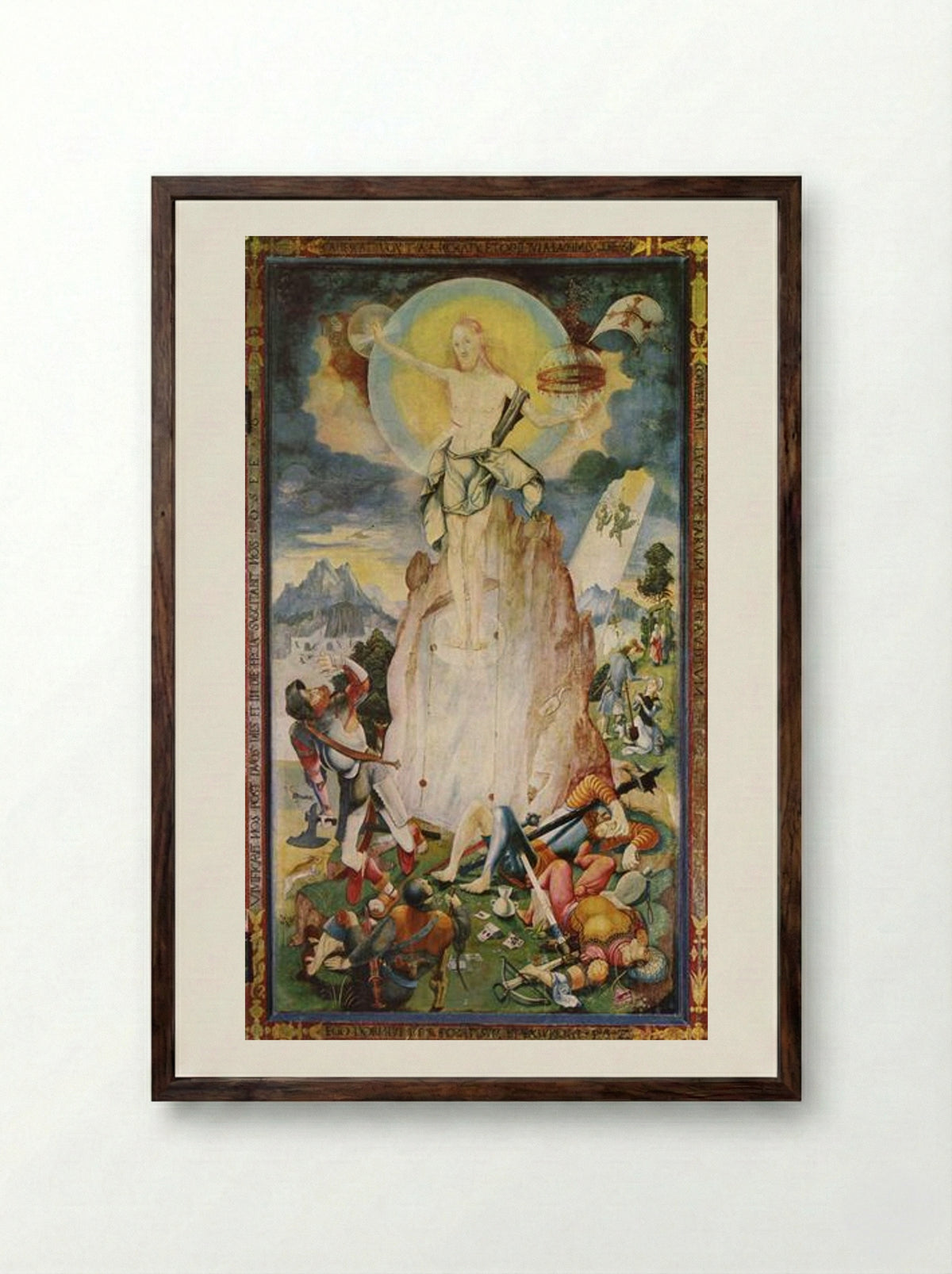 Resurrection of Christ - Jerg Ratgeb - Framed Print Dark Wood