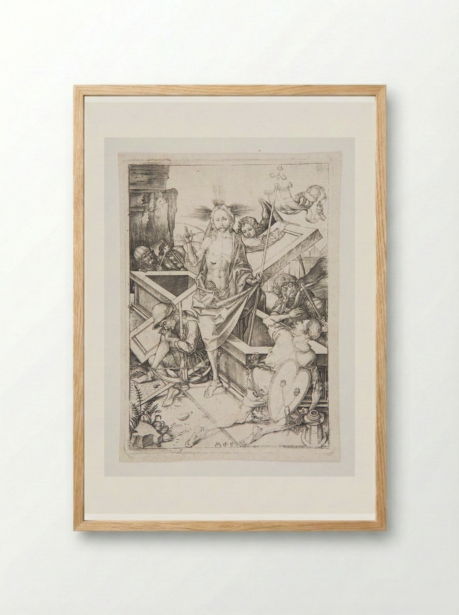 Resurrection - Martin Schongauer - Framed Print Wood