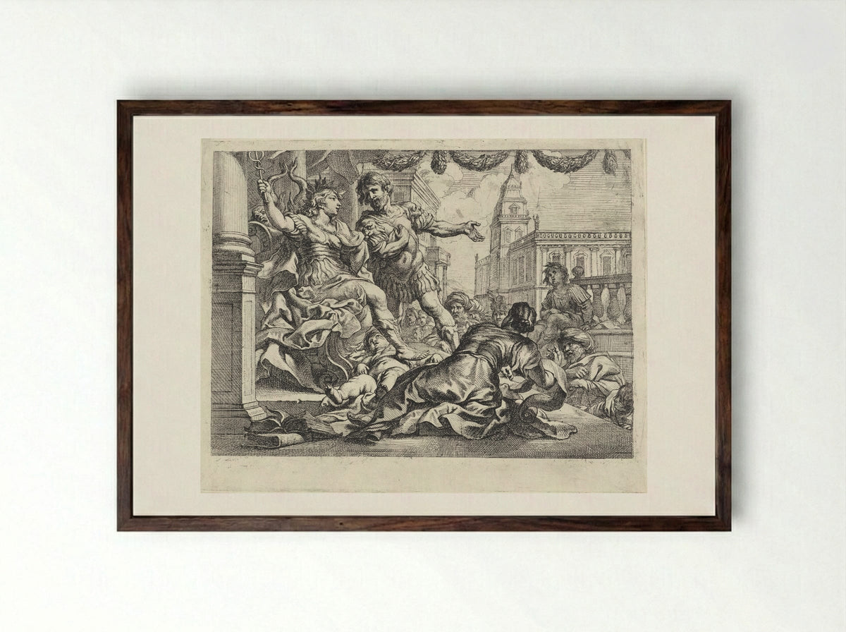 Retorica - Cornelis Schut (I) - Framed Print Dark Wood