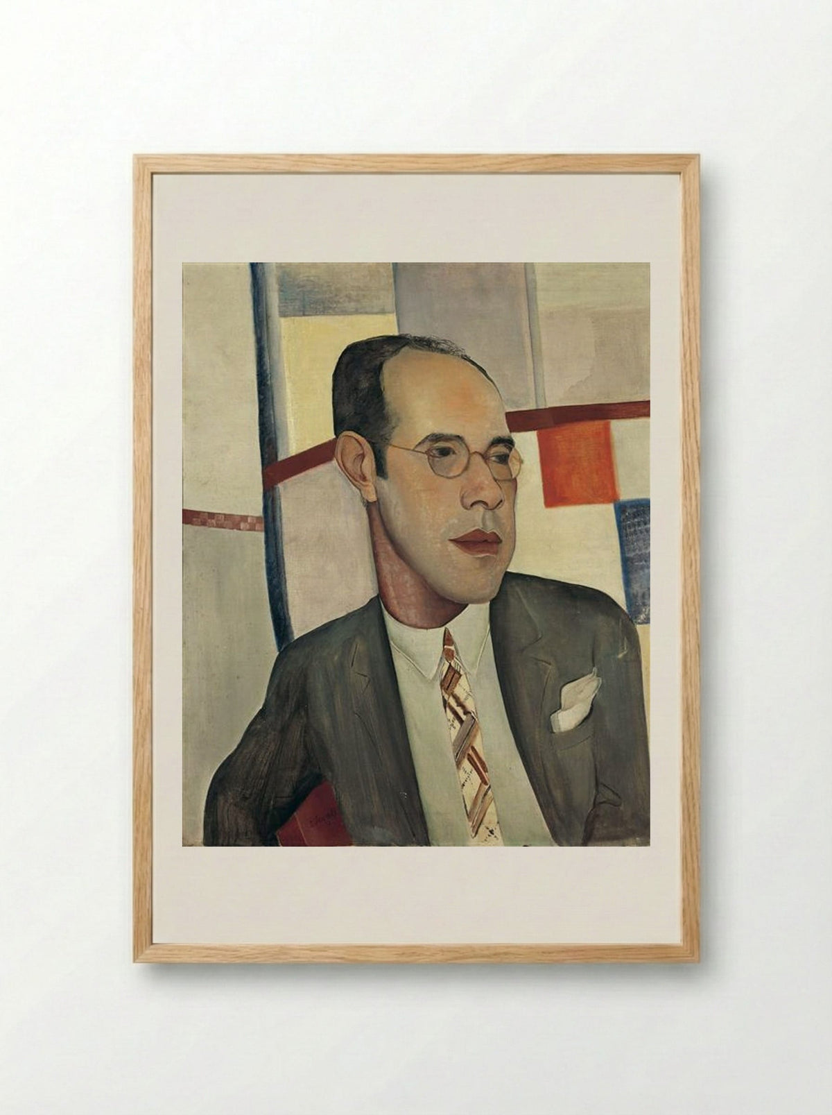 Retrato de Mário de Andrade - Lasar Segall - Framed Print Wood