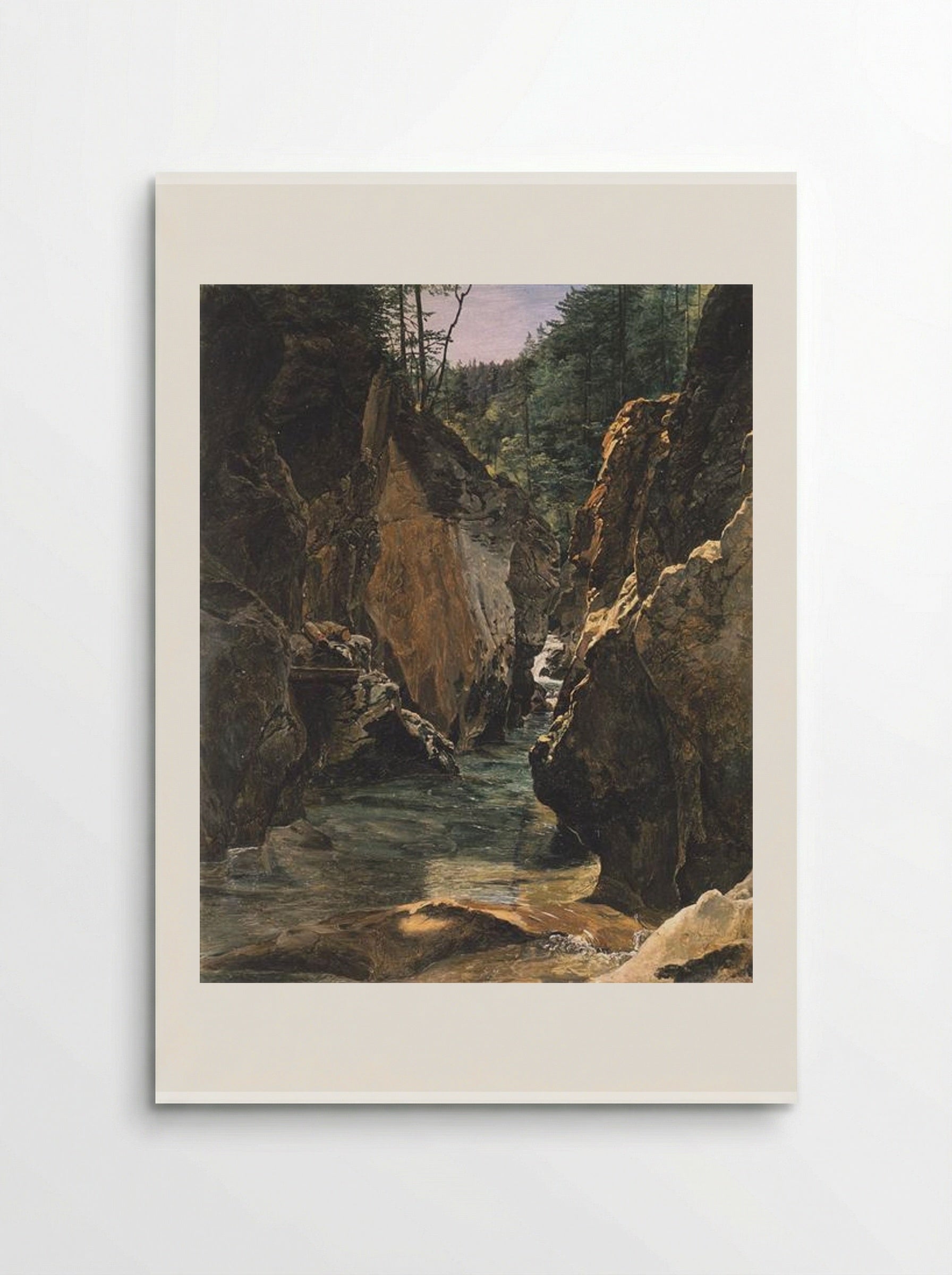Rettenbach-gorge at Ischl - Ferdinand Georg Waldmüller - Poster