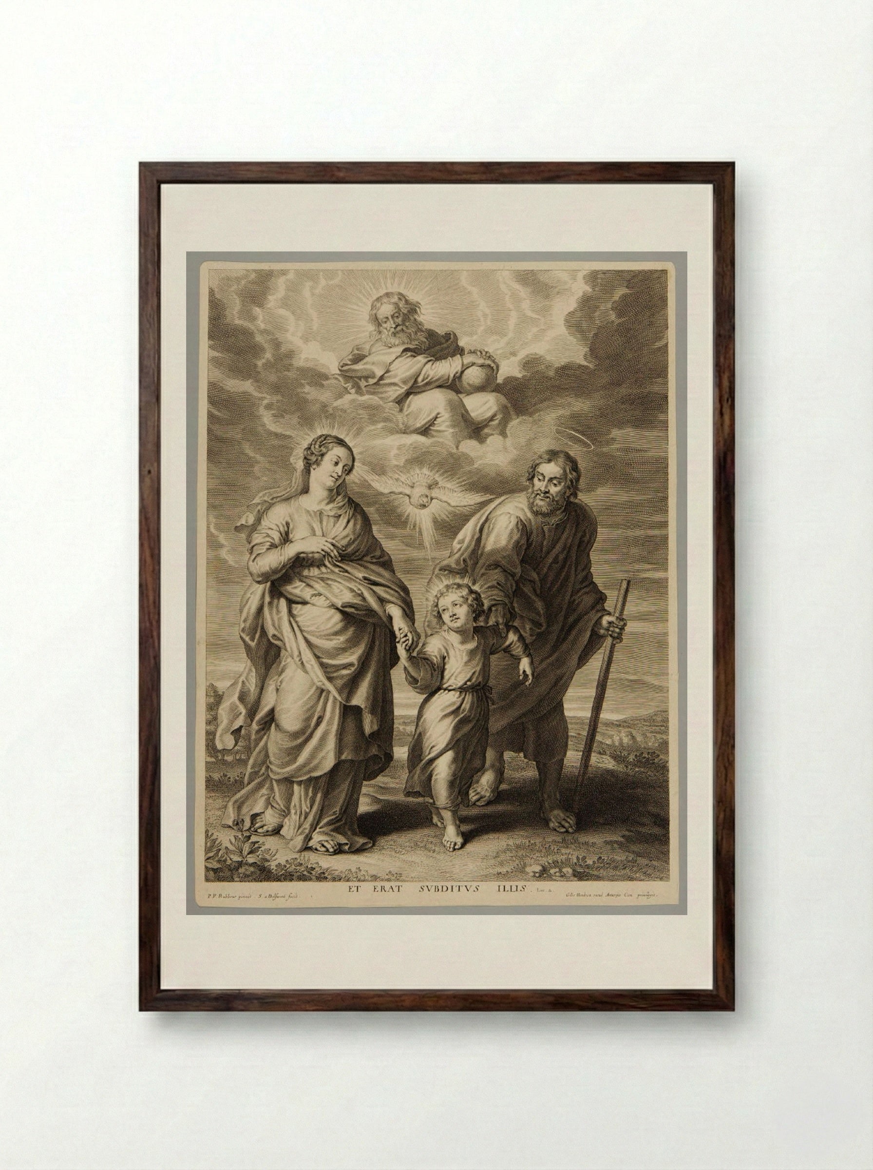 Return from Egypt - Schelte Adamsz. Bolswert - Framed Print Dark Wood