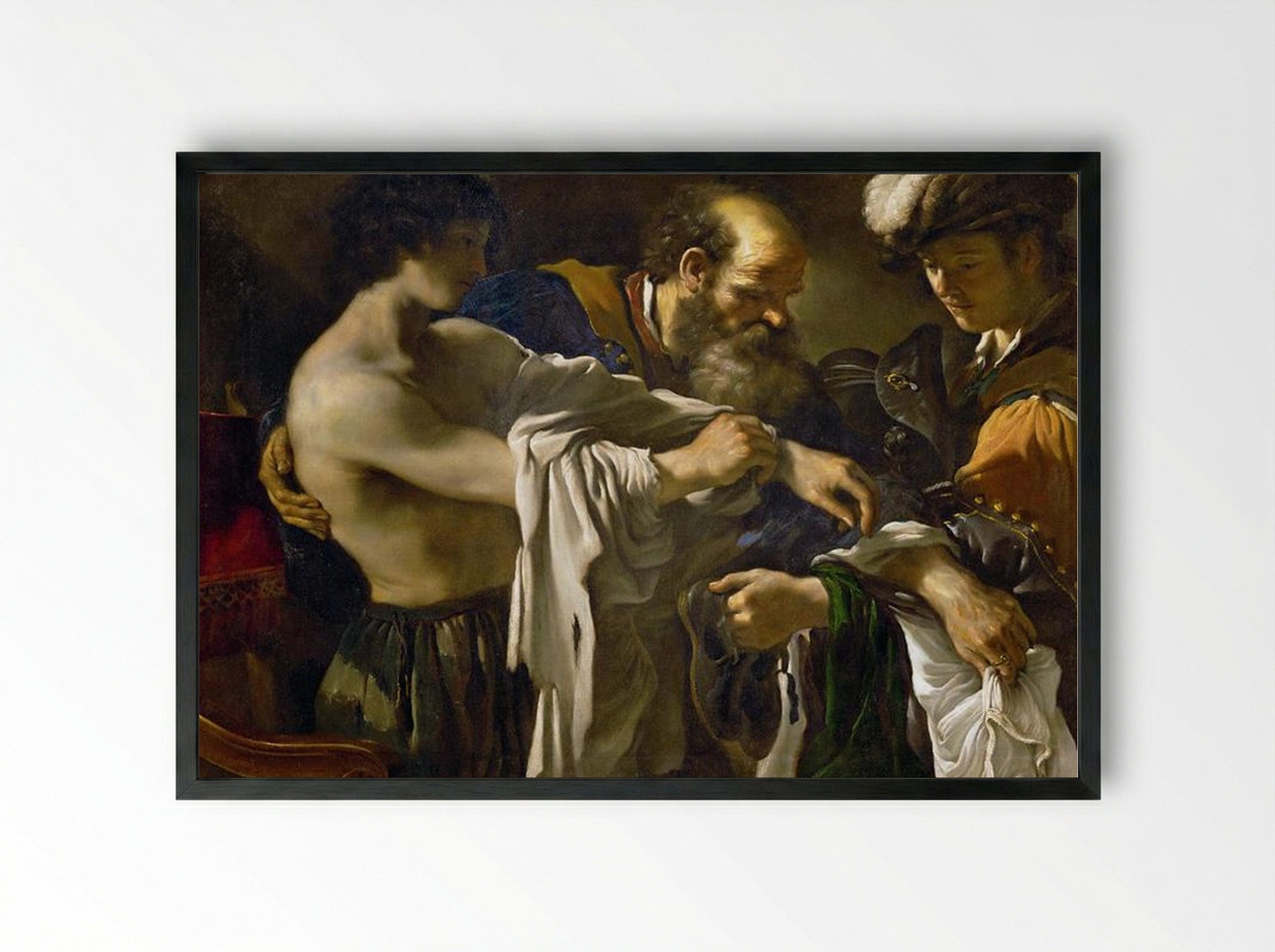 Return of the Prodigal Son - Guercino - Framed Print Black