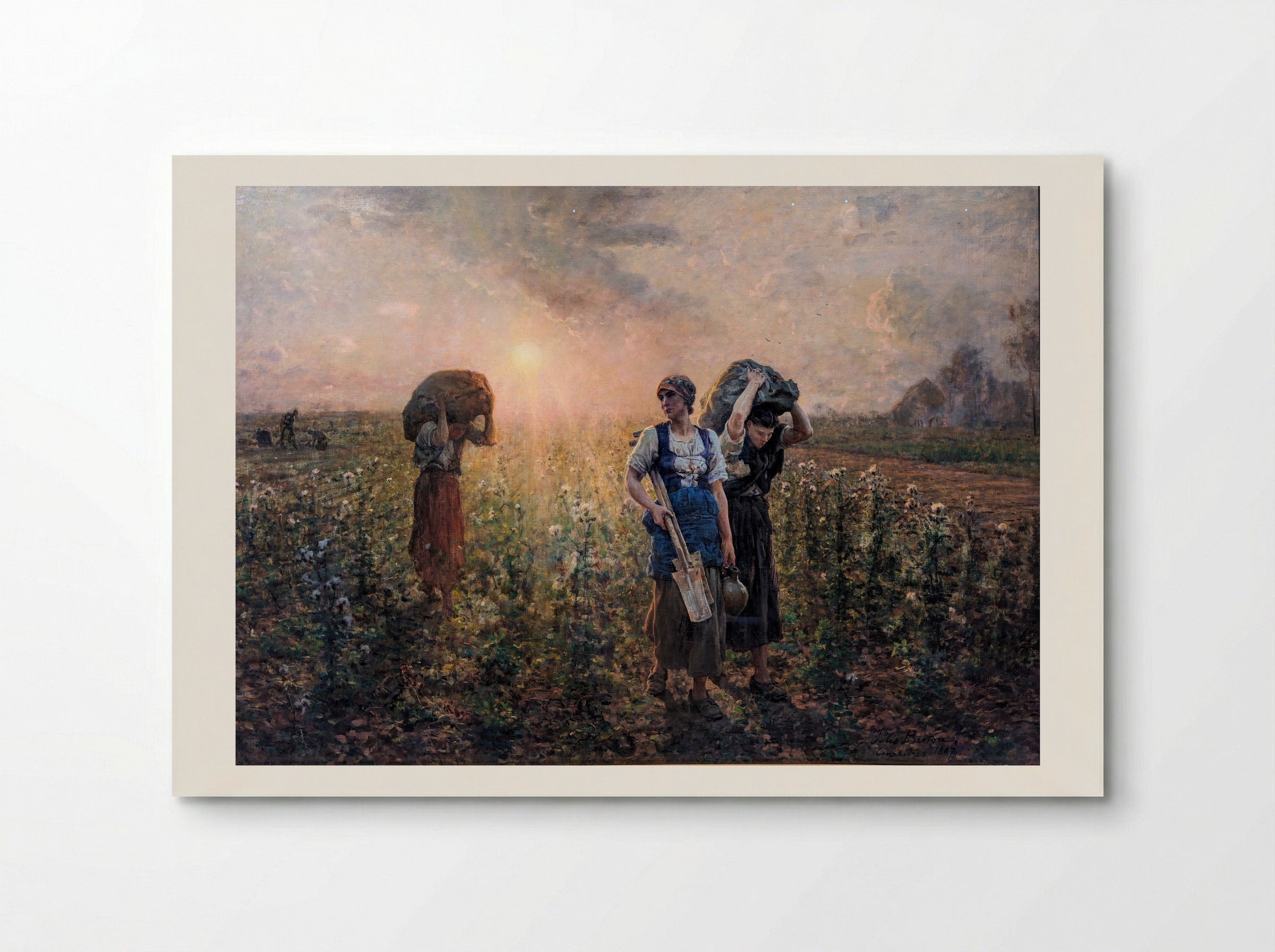 Returning from the Fields - Jules Breton - Poster