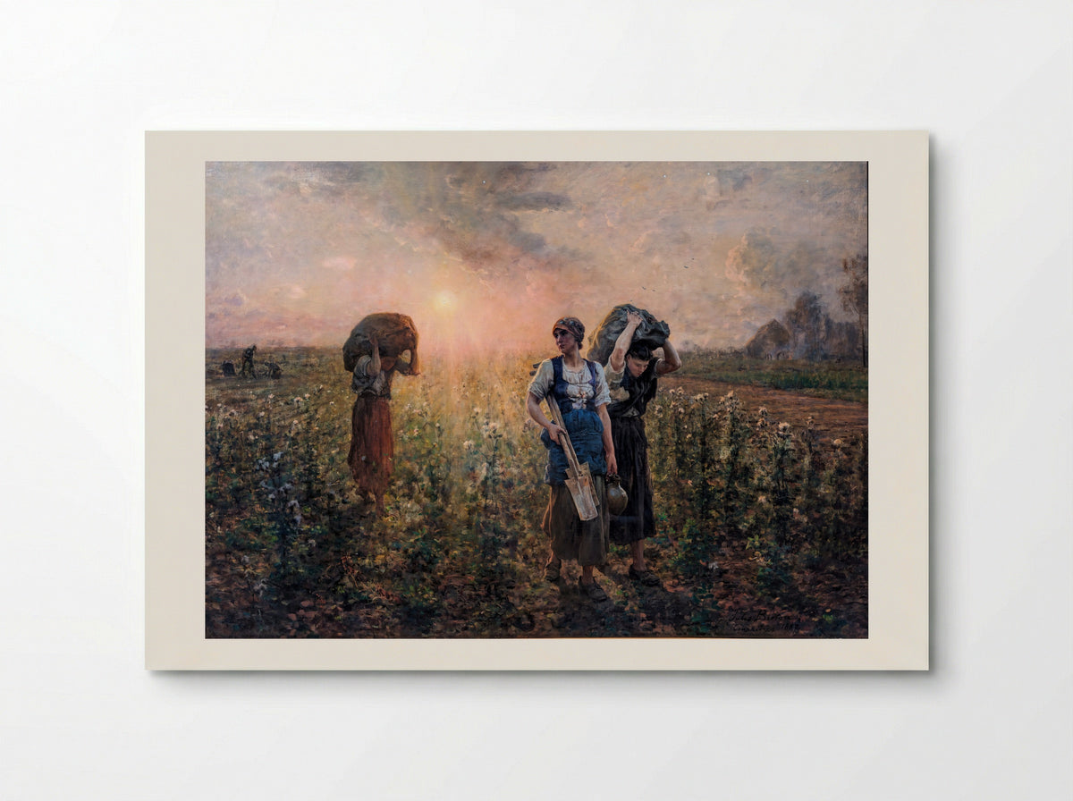 Returning from the Fields - Jules Breton - Poster