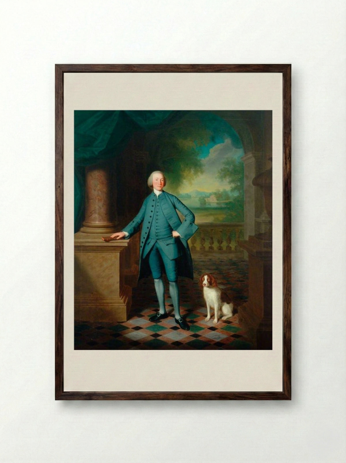 Reverend Daniel Wilson - George Romney - Framed Print Dark Wood