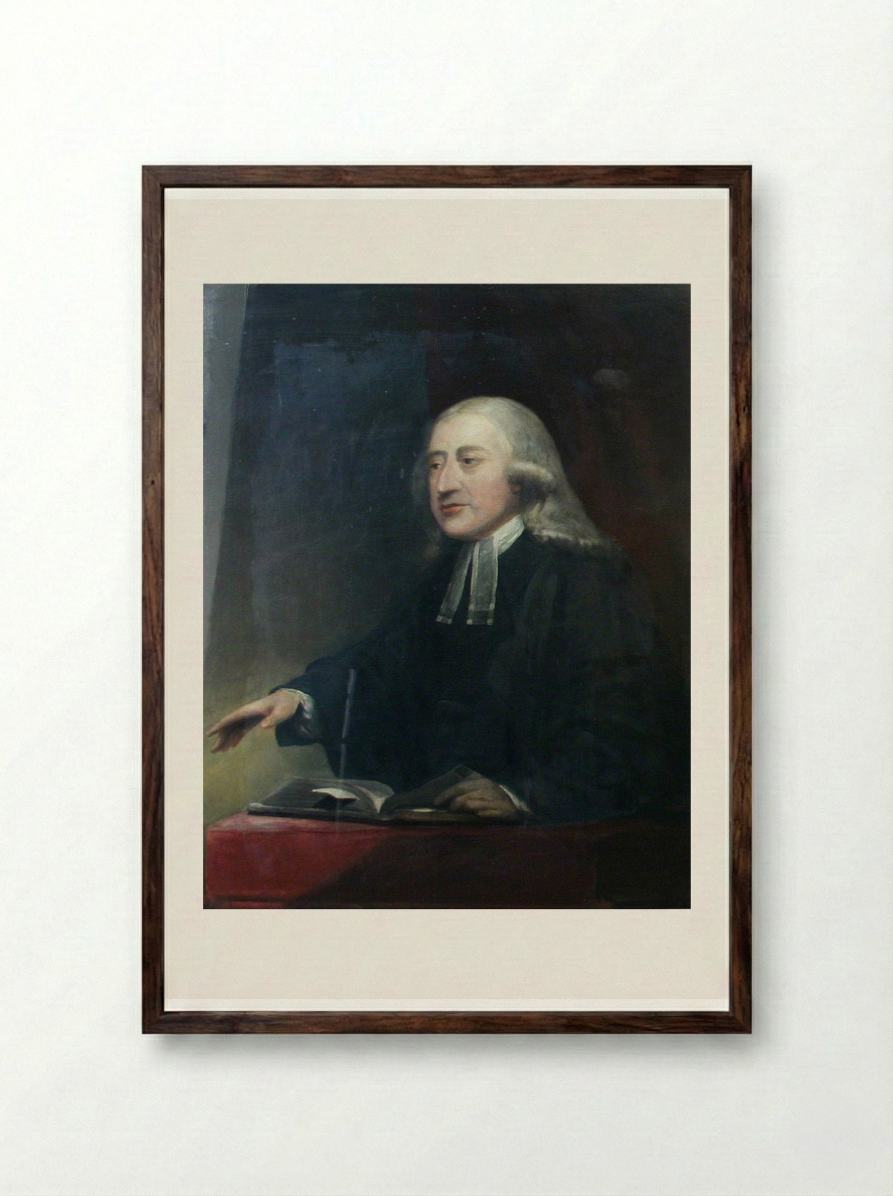 Reverend John Wesley - John Jackson - Framed Print Dark Wood
