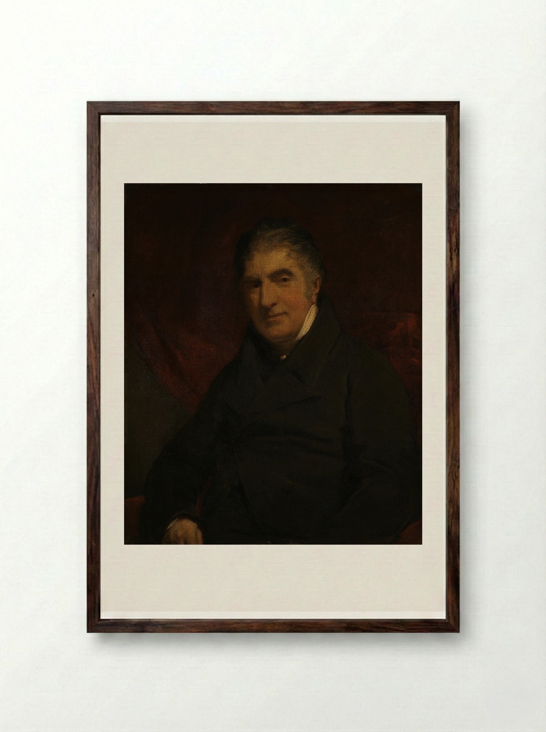 Reverend William Holwell Carr - John Jackson - Framed Print Dark Wood