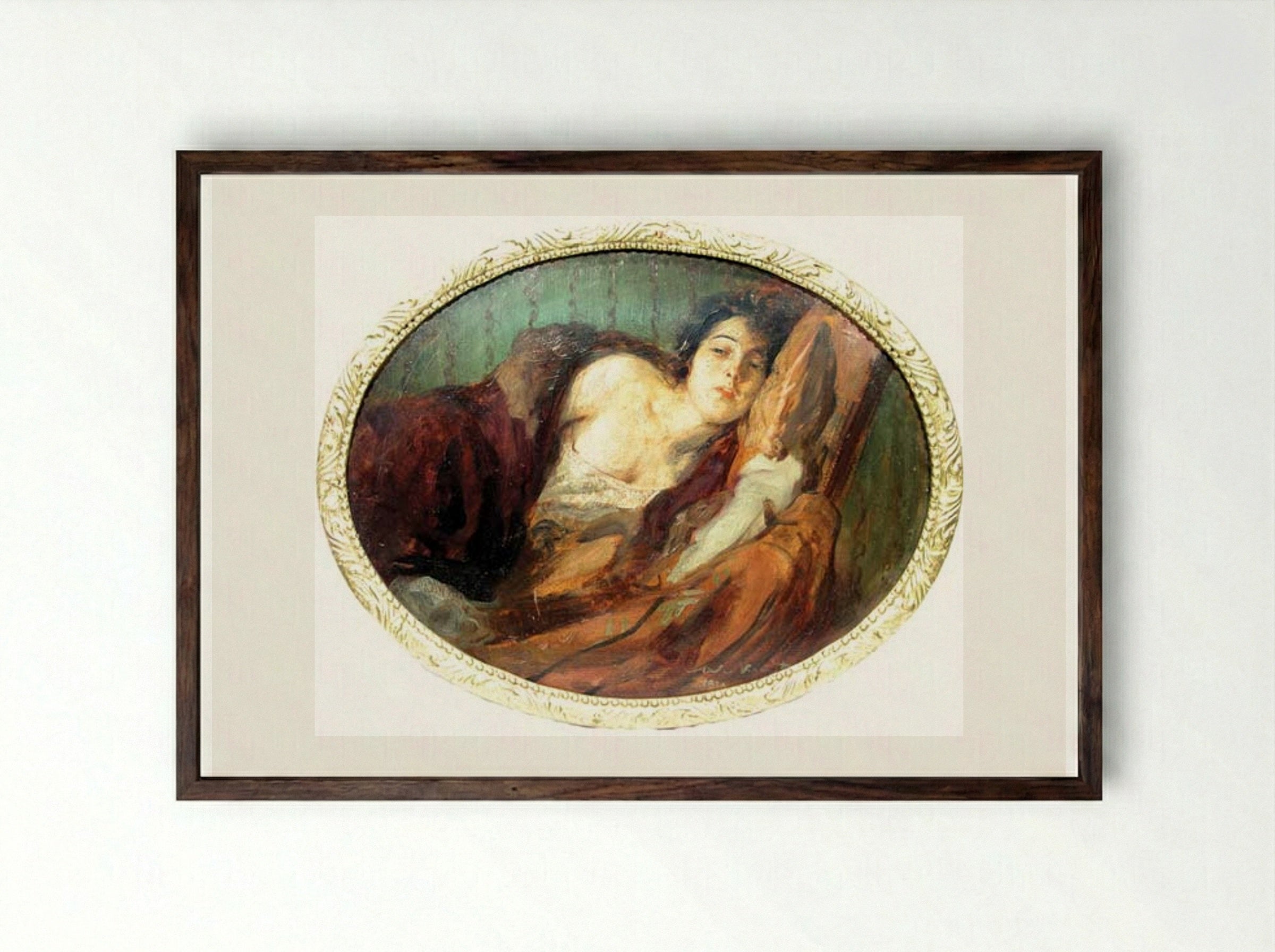 Reverie - Nicolae Vermont - Framed Print Dark Wood