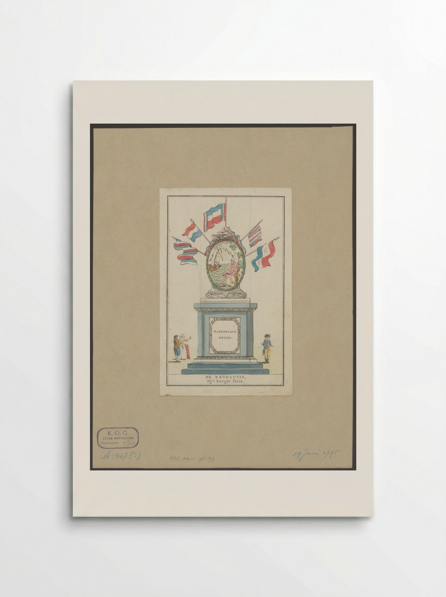 Revolutie, decoratie op het Burgerplein te Amsterdam - Noach van der Meer (II) - Poster