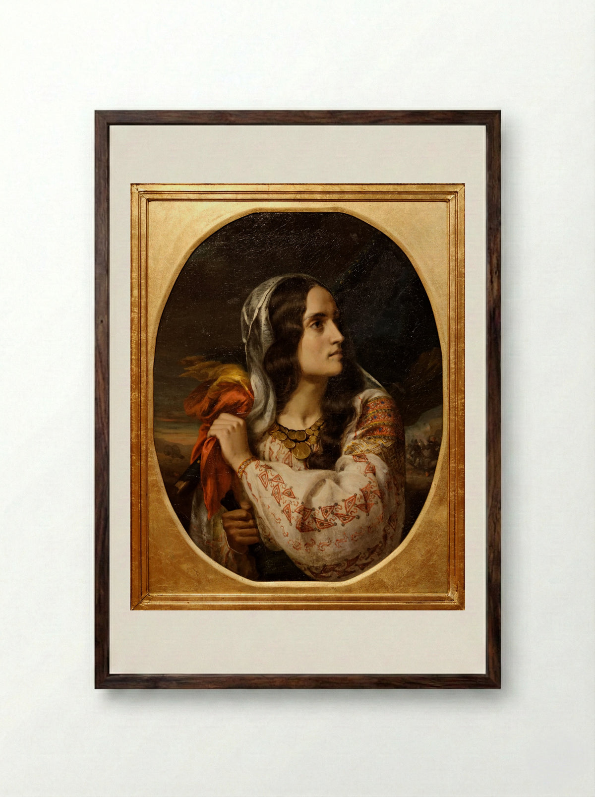 Revolutionary Romania - Constantin Daniel Rosenthal - Framed Print Dark Wood
