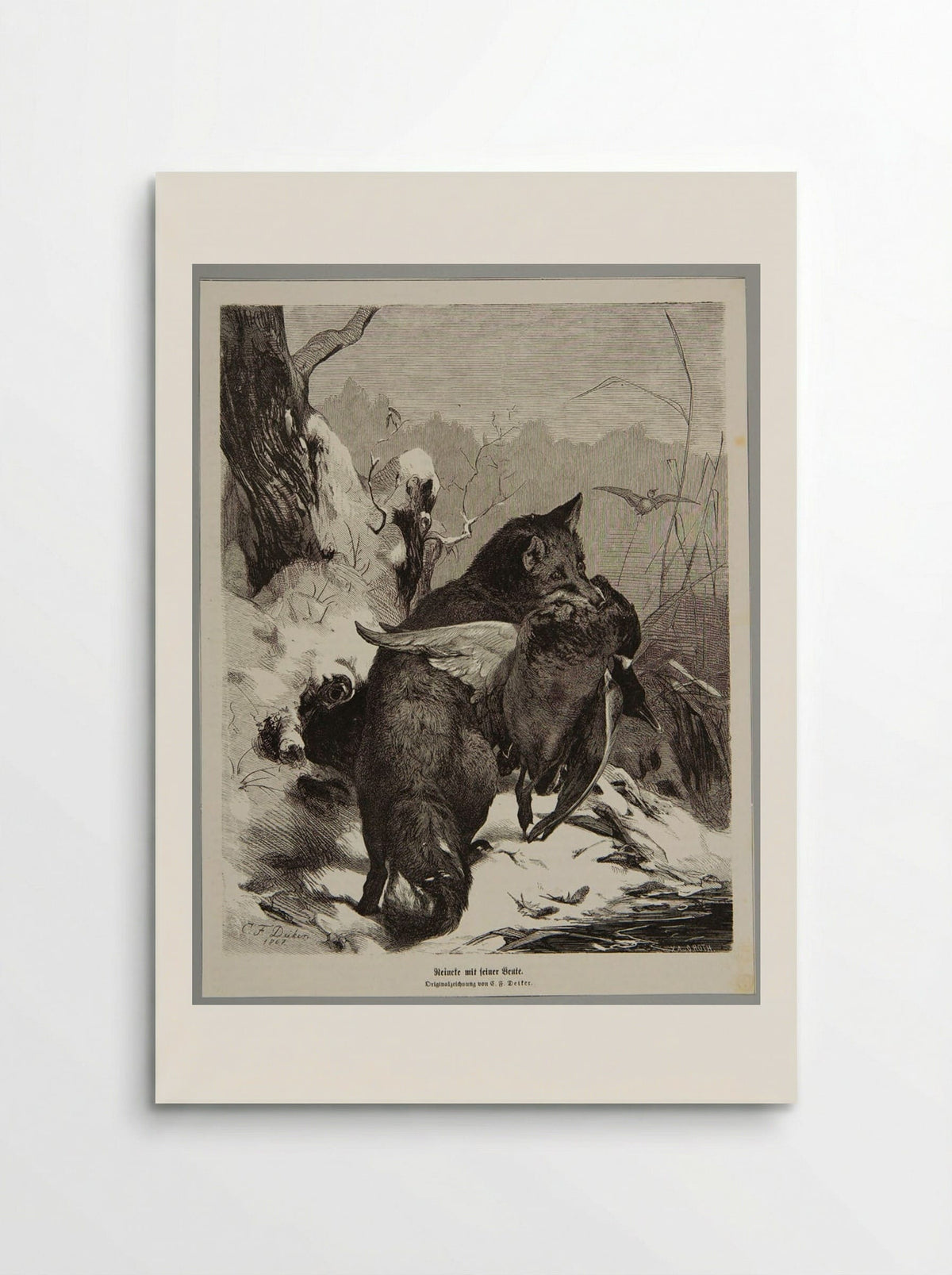 Reynard with His Prey - O. Roth - Poster