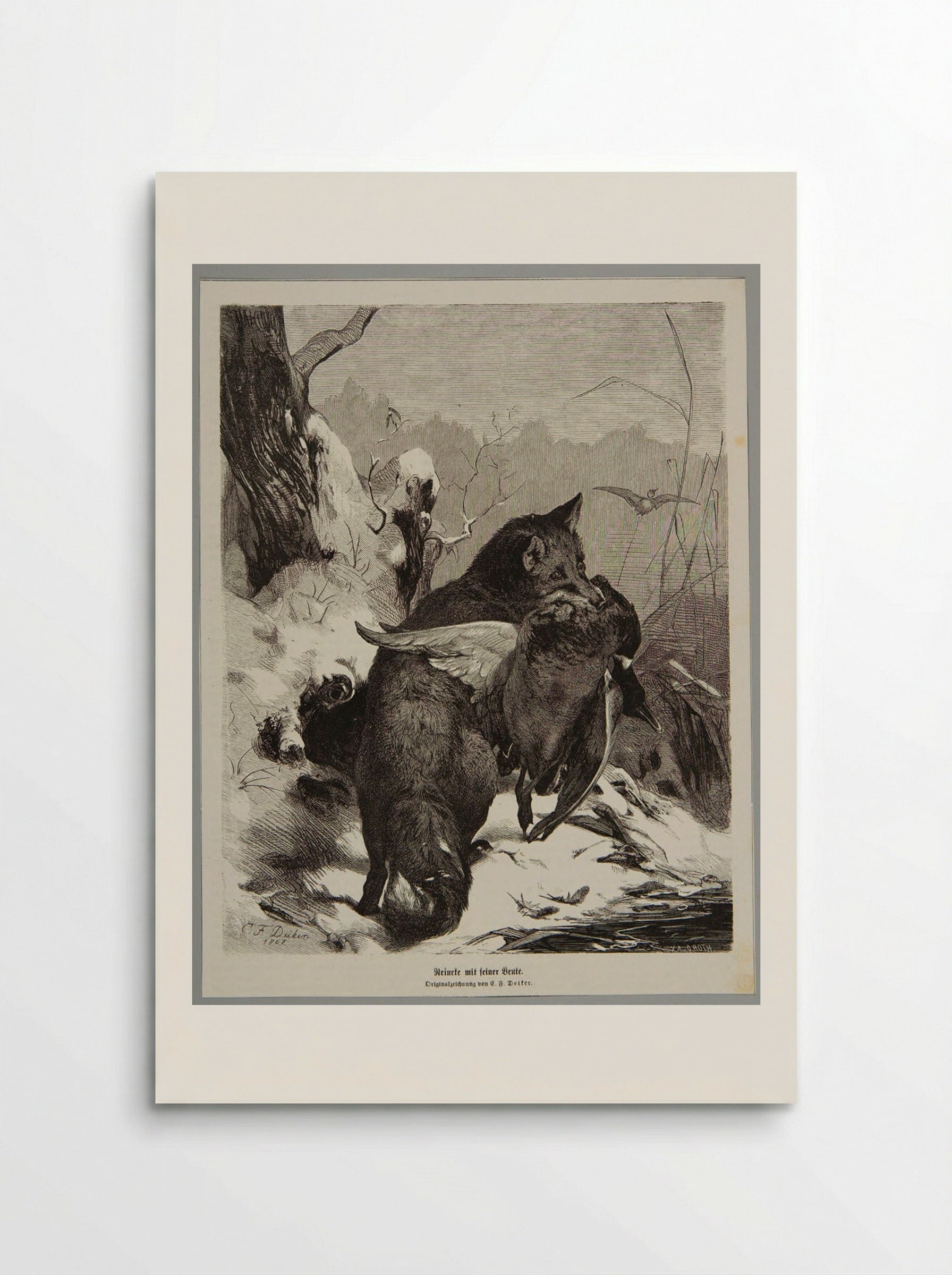 Reynard with His Prey - O. Roth - Poster