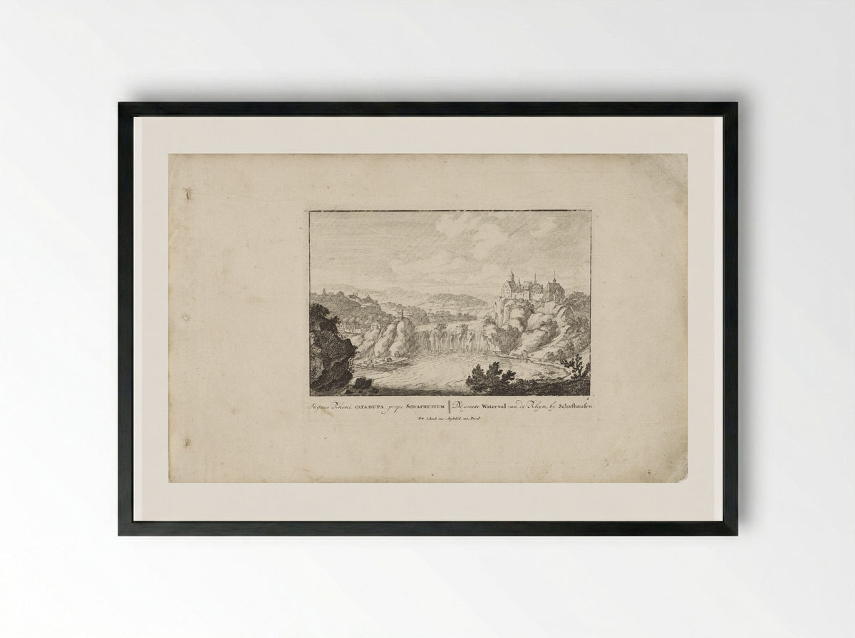 Rheinfall bij Schaffhausen - Jan van Call (I) - Framed Print Black