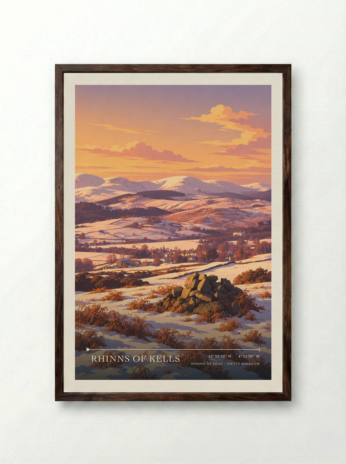 Rhinns of Kells | Travel Poster - Framed Print Dark Wood