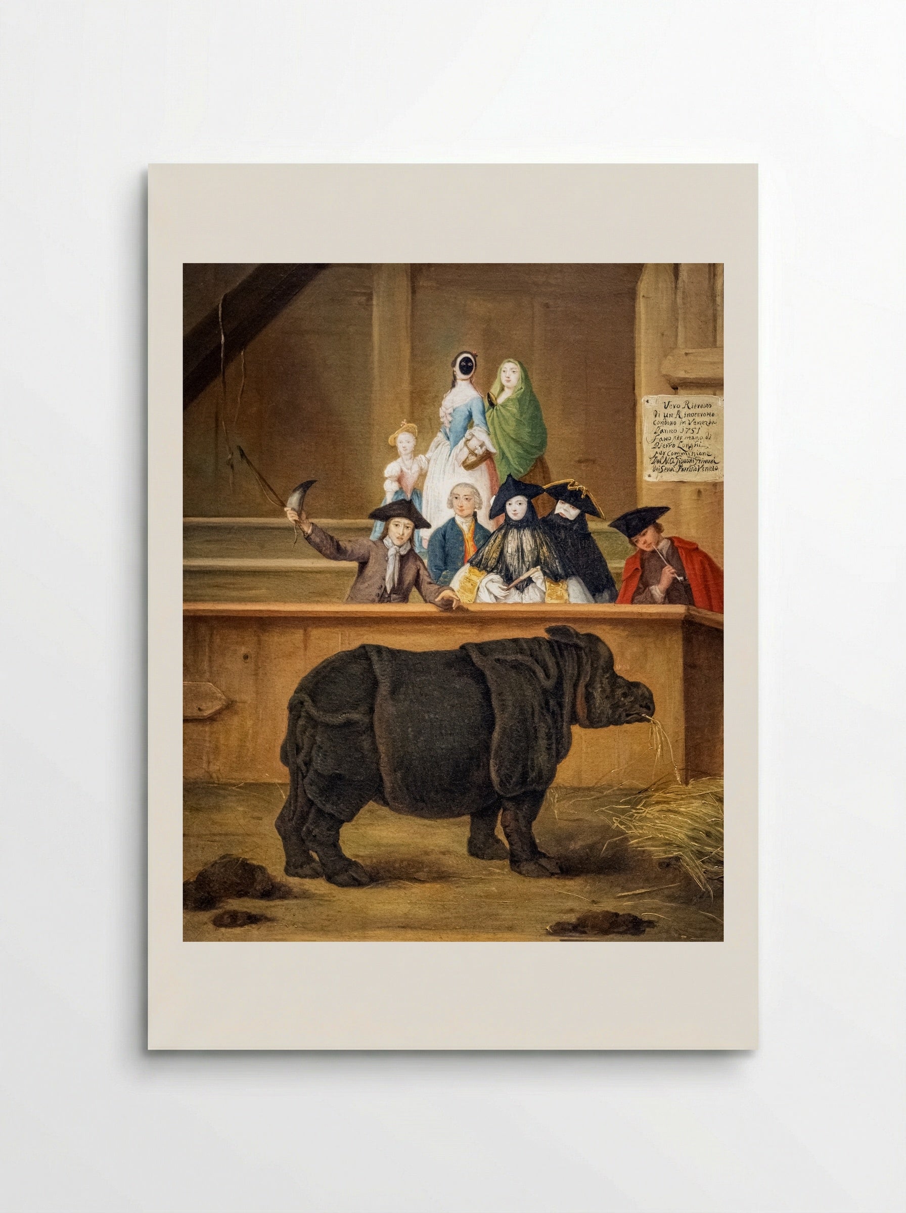 Rhinoceros in Venice - Pietro Longhi - Poster