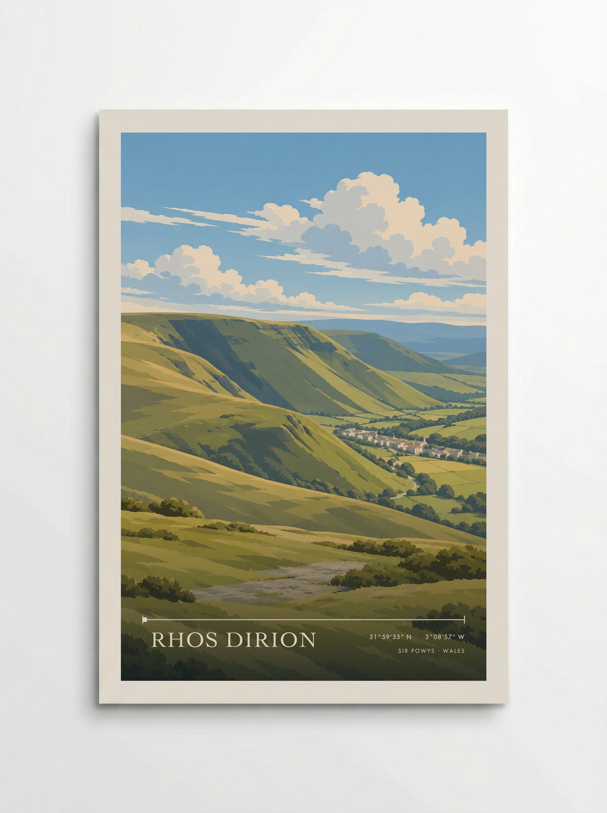 Rhos Dirion, Sir Powys | Travel Poster - Poster
