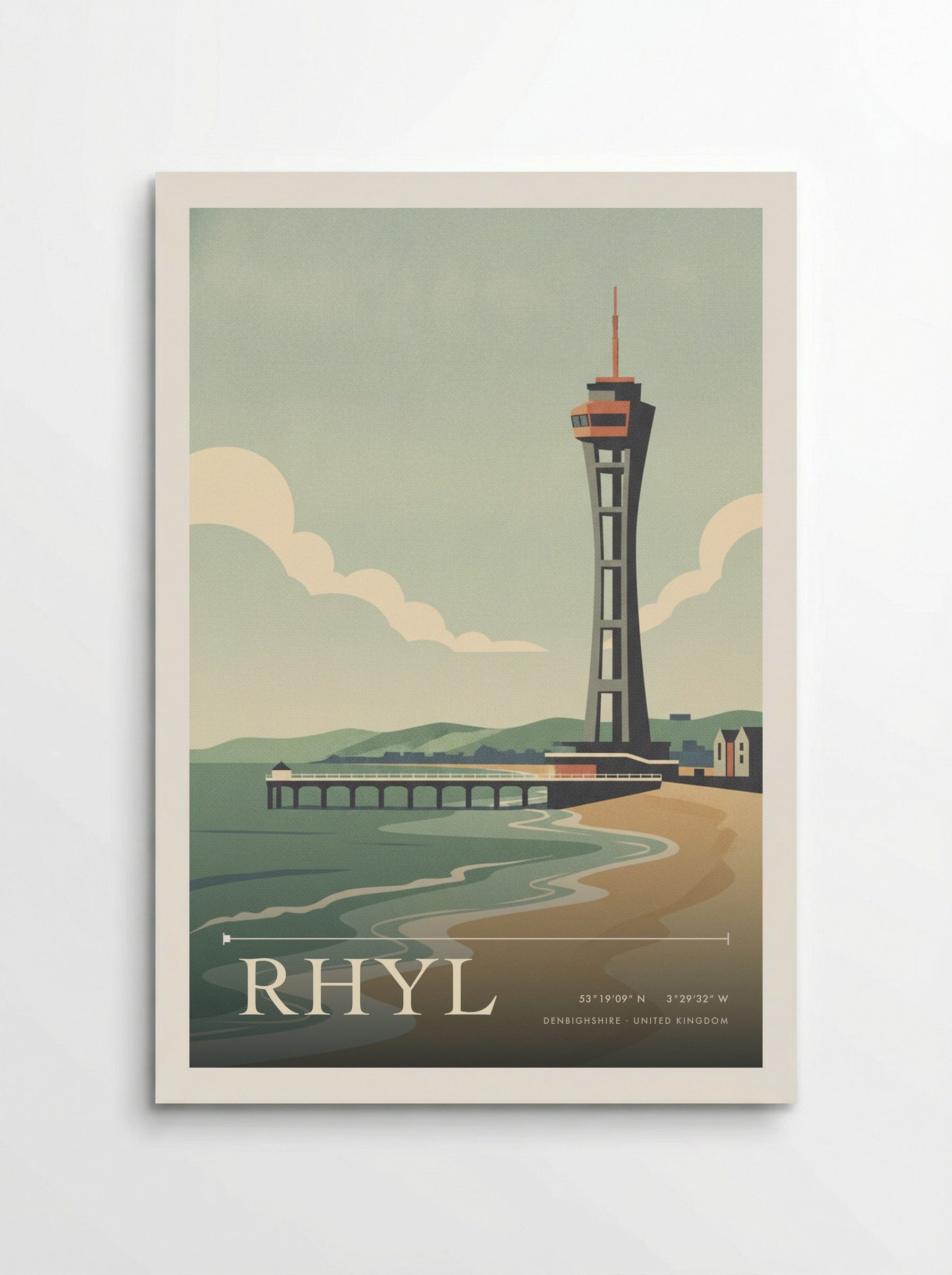 Rhyl Denbighshire United Kingdom Travel Poster - Poster