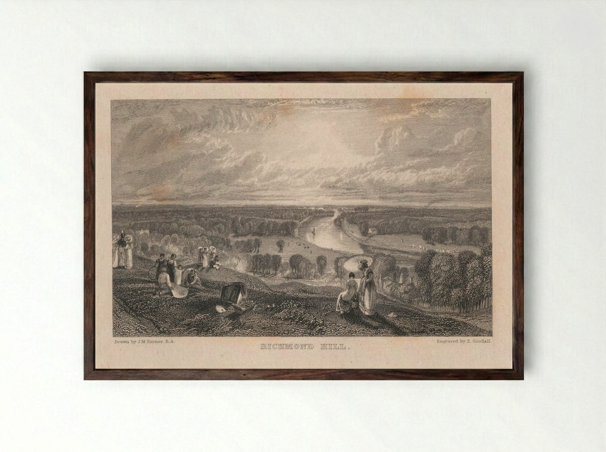 Richmond Hill - Edward Goodall - Framed Print Dark Wood