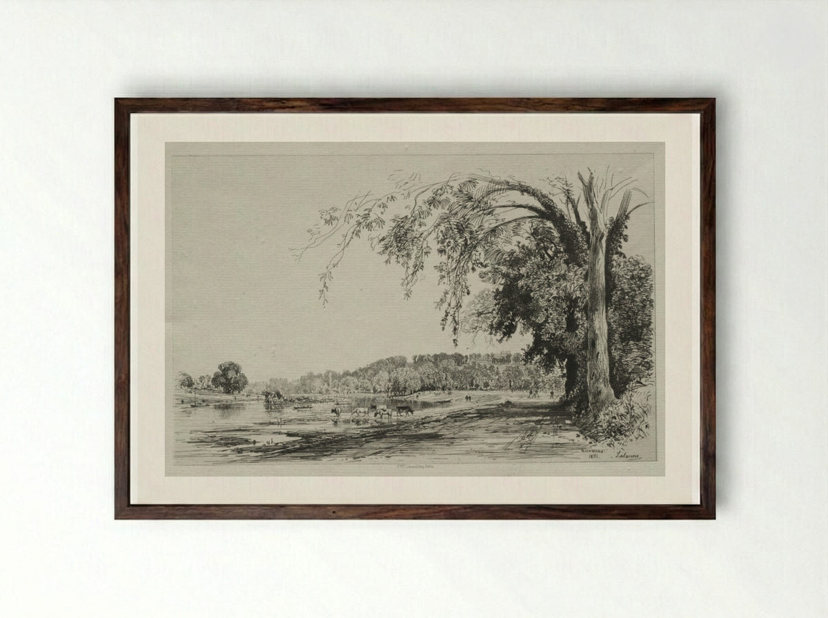 Richmond - Maxime Lalanne - Framed Print Dark Wood