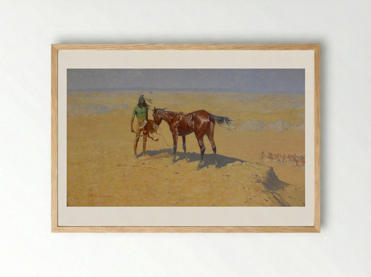 Ridden Down - Frederic Remington - Framed Print Wood