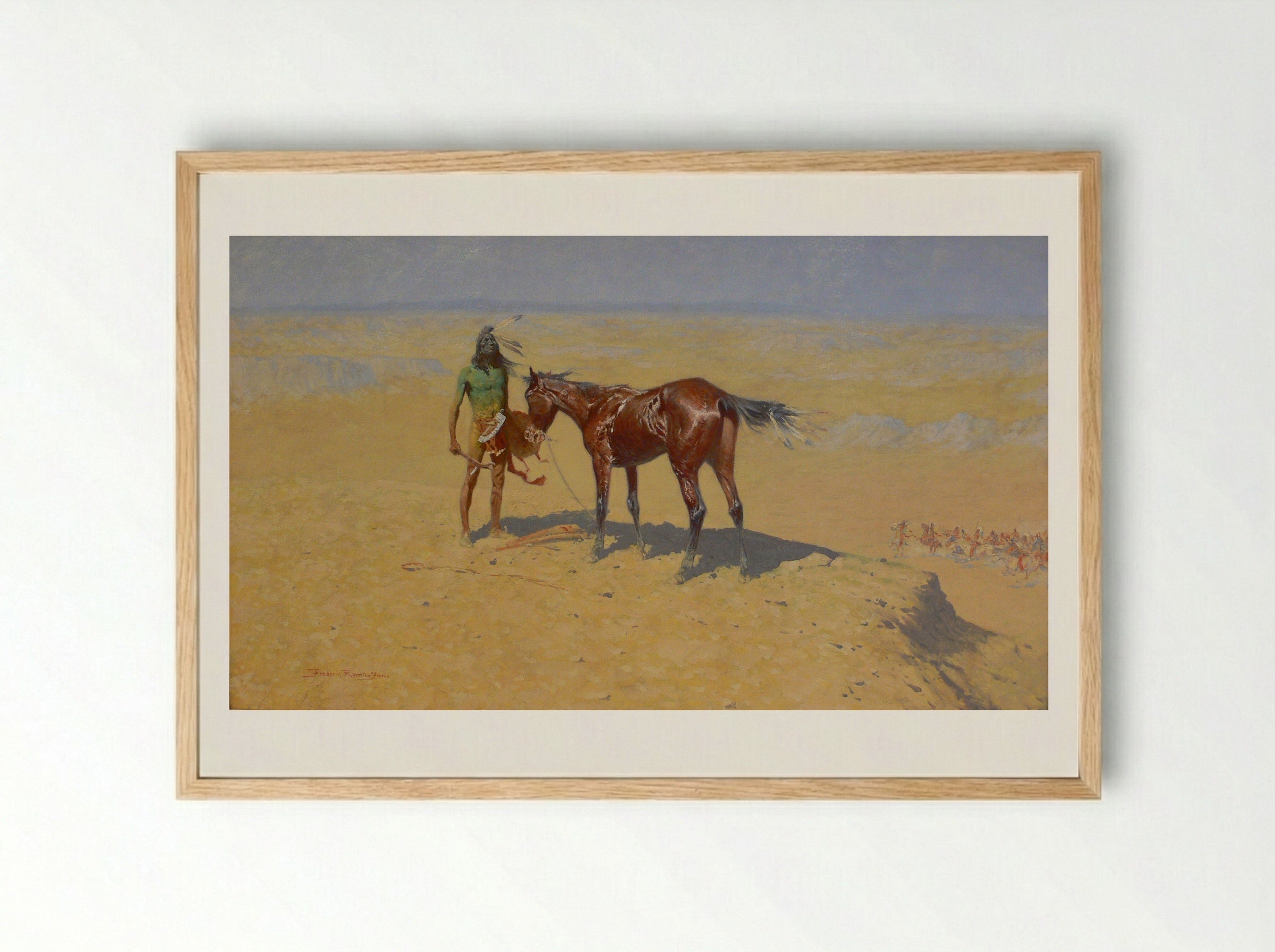 Ridden Down - Frederic Remington - Framed Print Wood