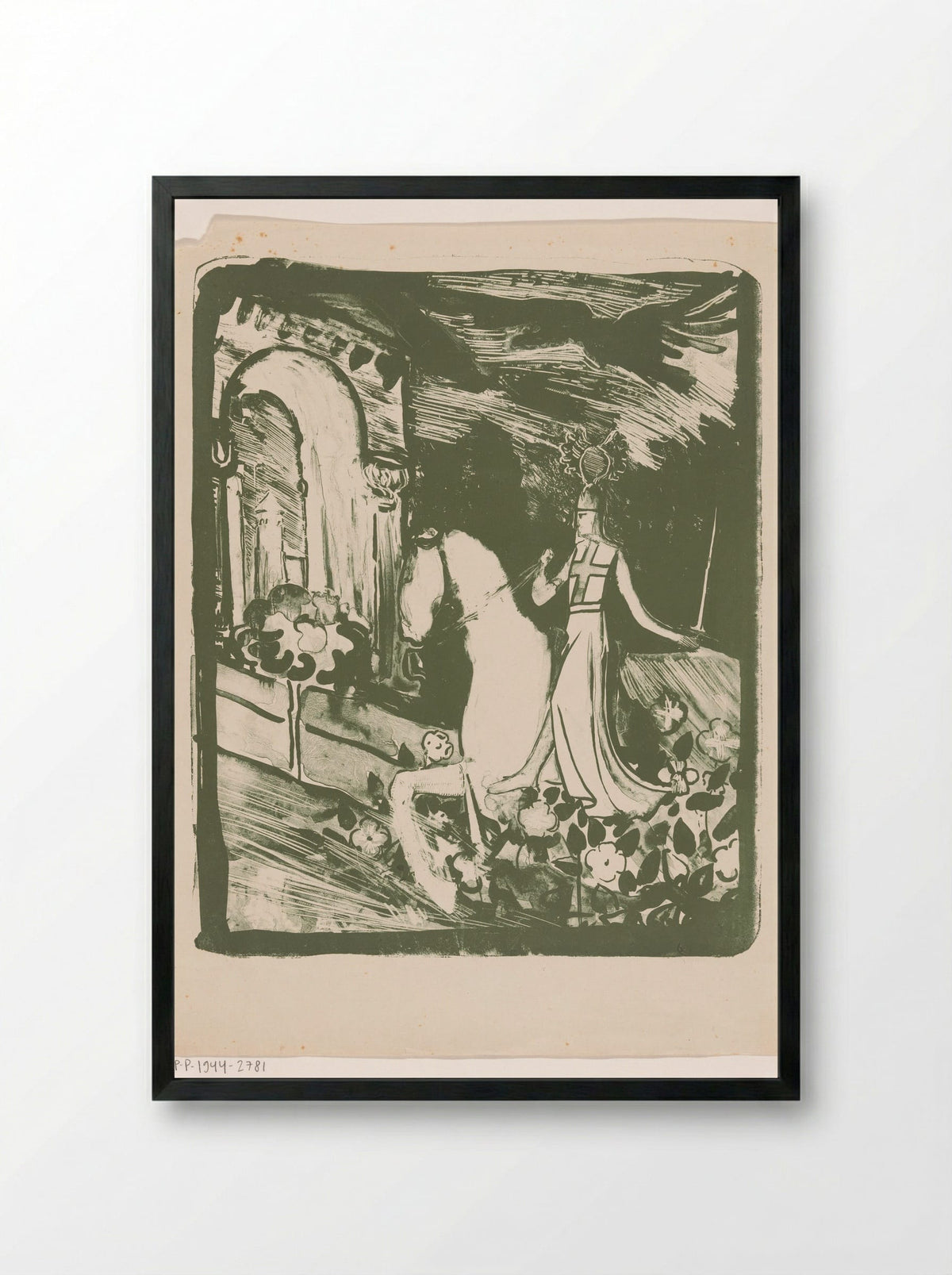 Ridder te paard - Antoon Derkinderen - Framed Print Black