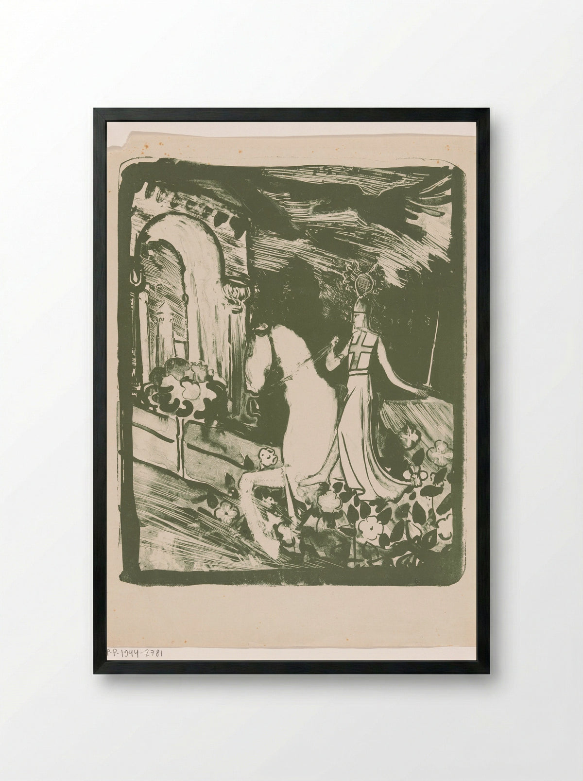 Ridder te paard - Antoon Derkinderen - Framed Print Black