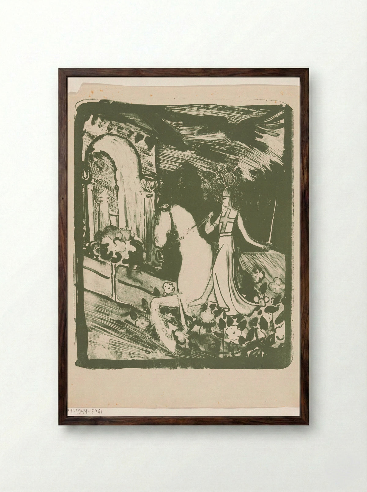 Ridder te paard - Antoon Derkinderen - Framed Print Dark Wood