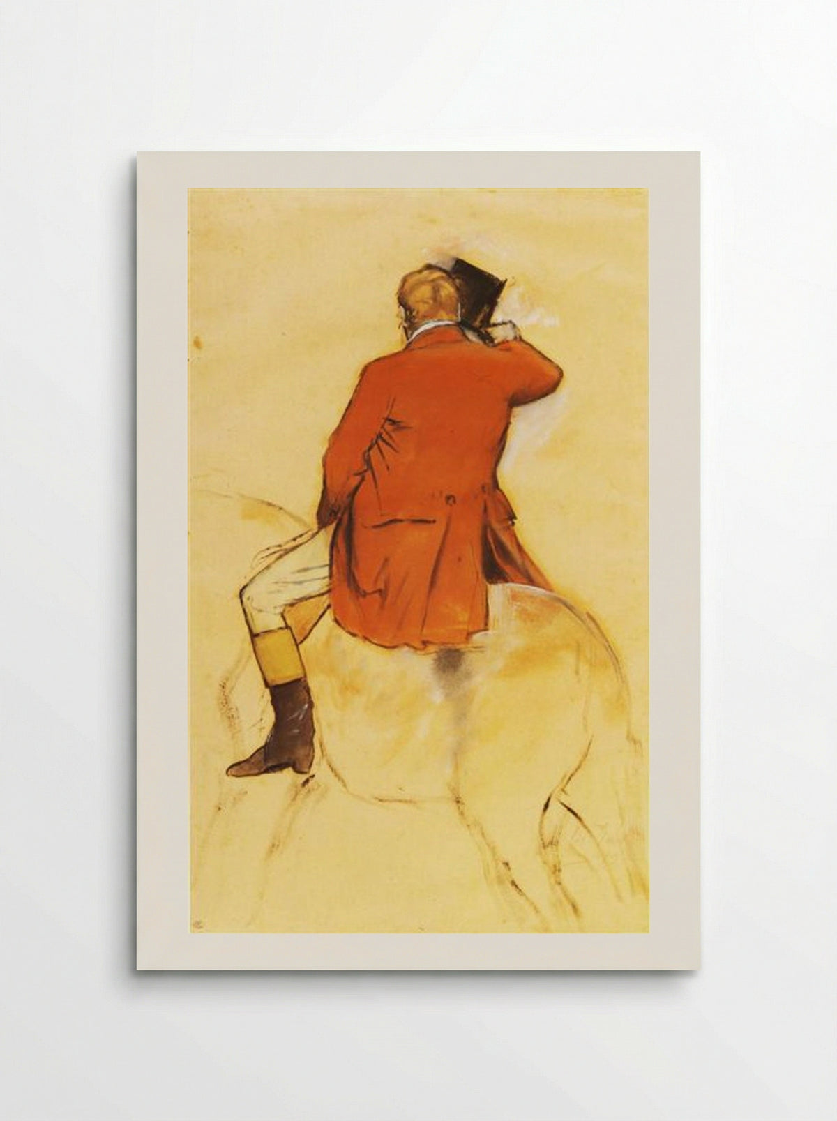 Rider in a Red Coat - Edgar Degas - Poster