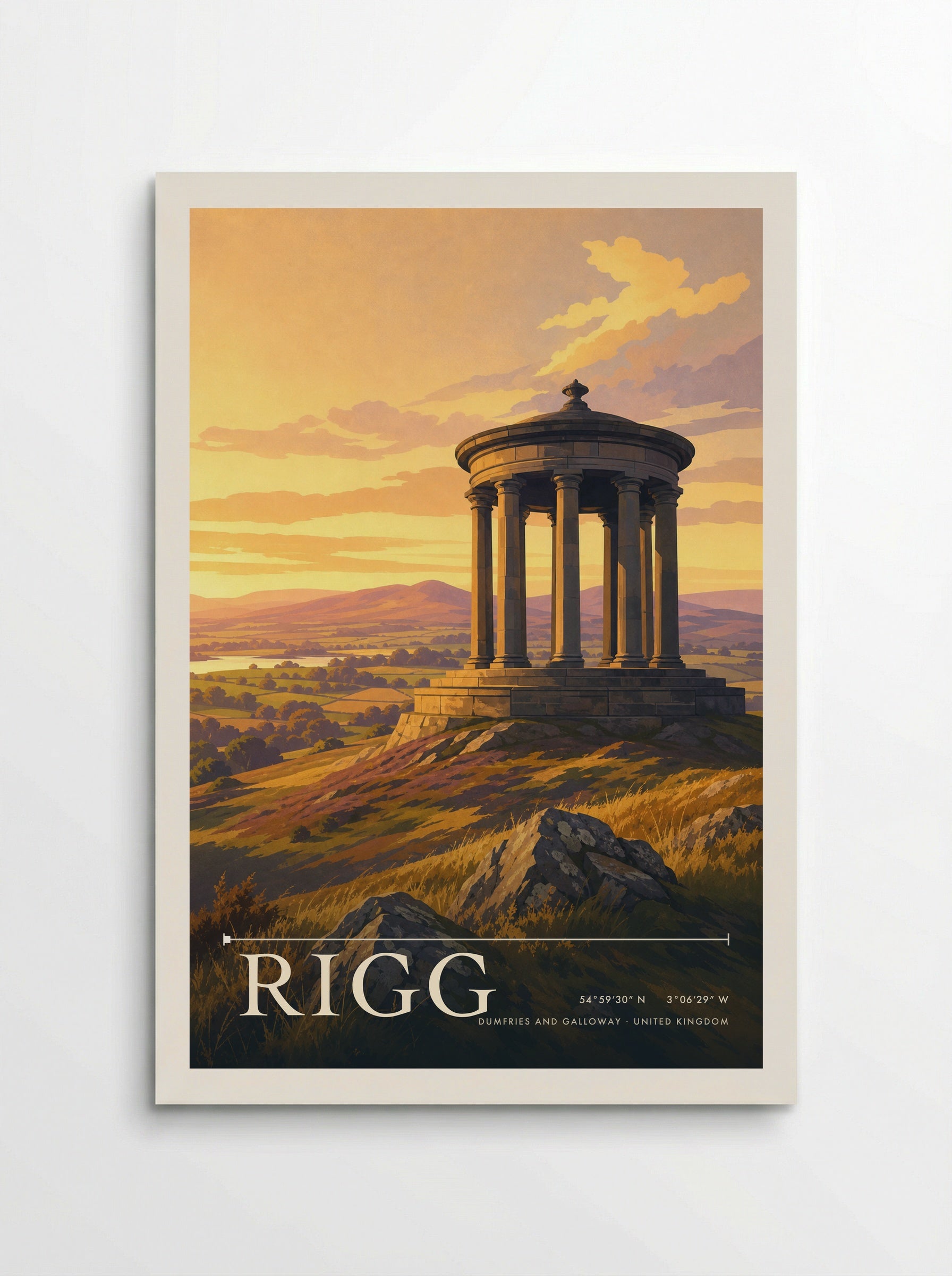 Rigg Dumfries and Galloway United Kingdom Travel Poster - Poster