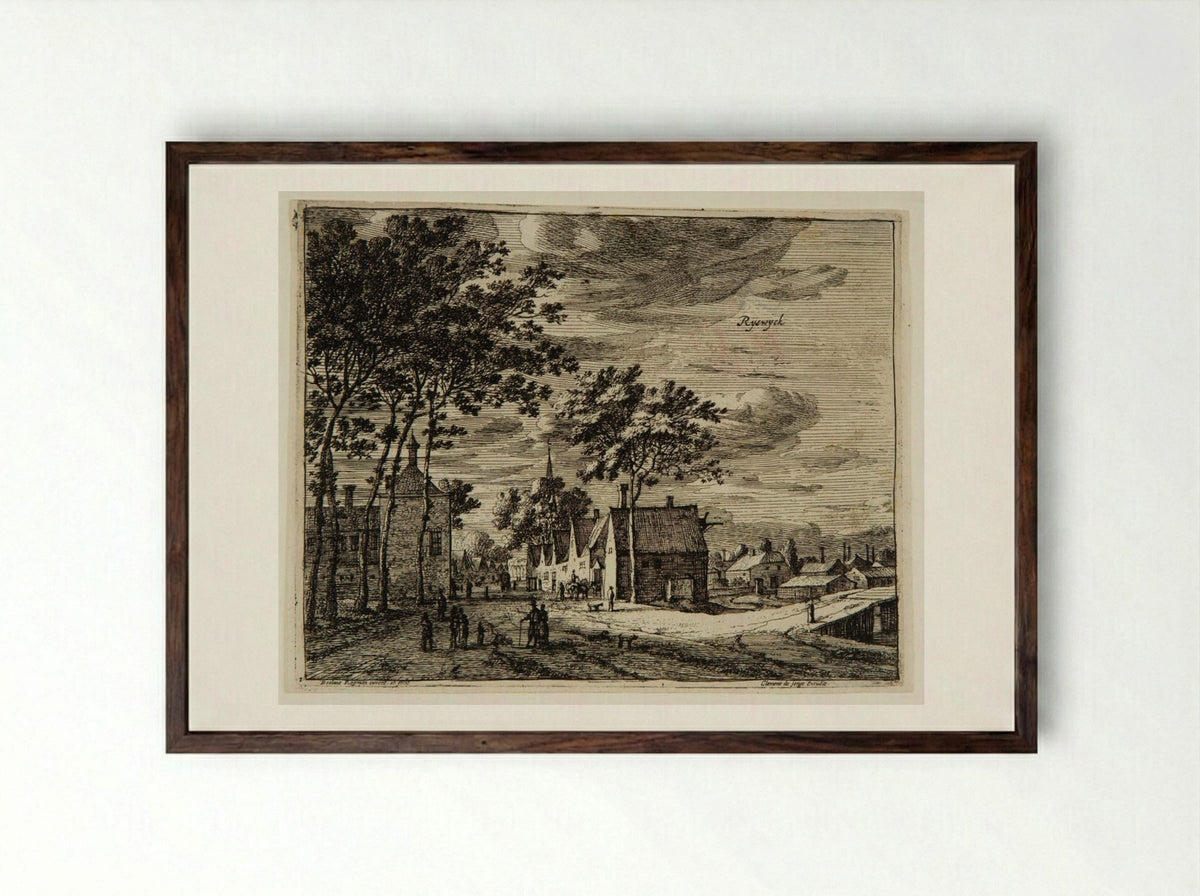 Rijswijk - Roelant Roghman - Framed Print Dark Wood