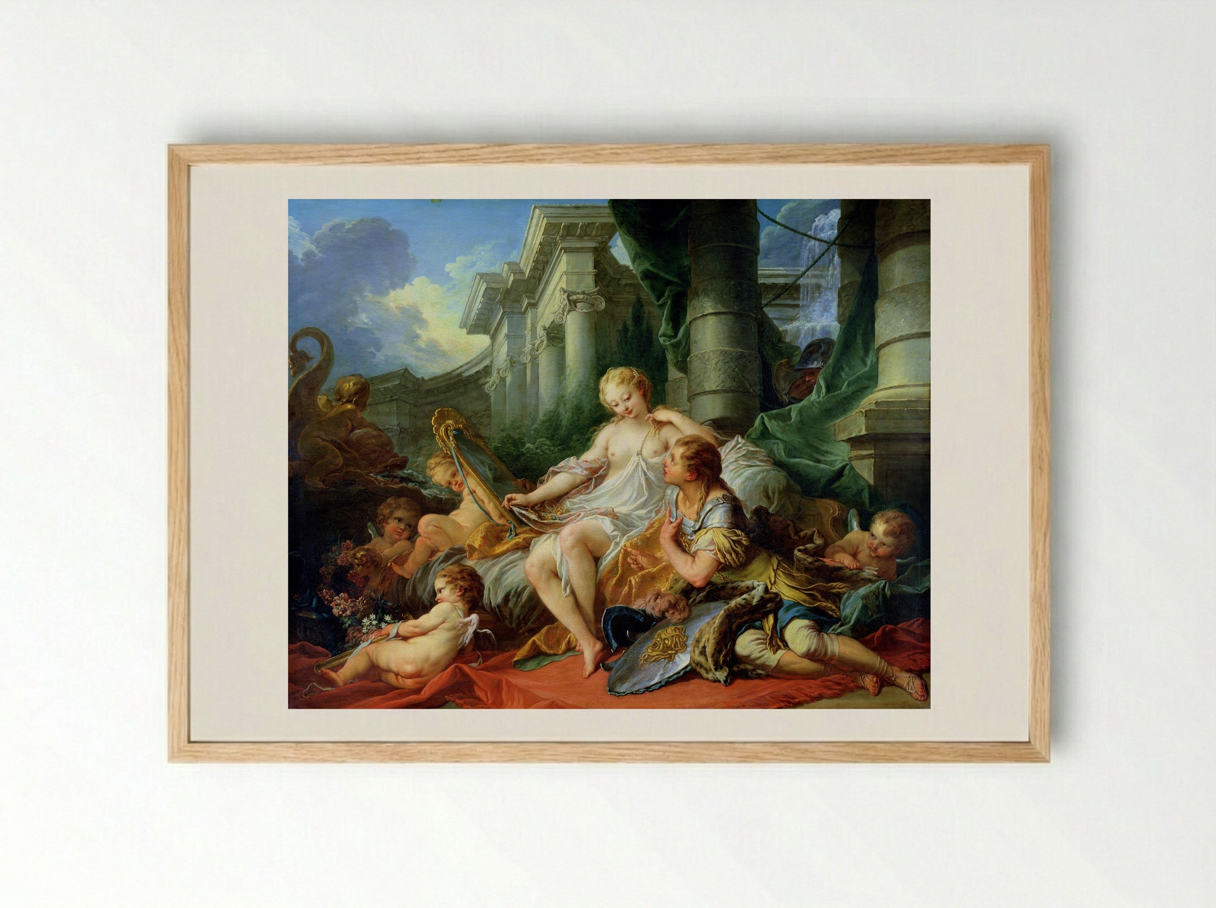 Rinaldo and Armida - François Boucher - Framed Print Wood