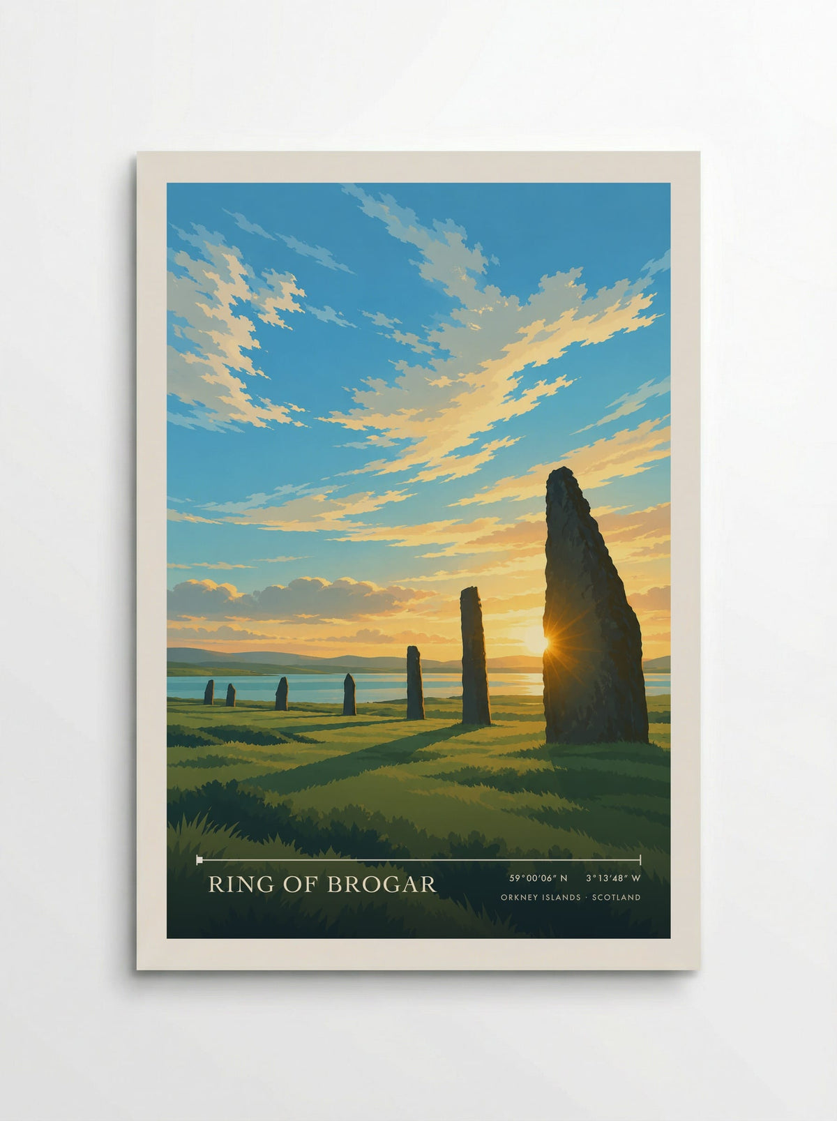 Ring of Brogar, Orkney Islands | Travel Poster - Poster