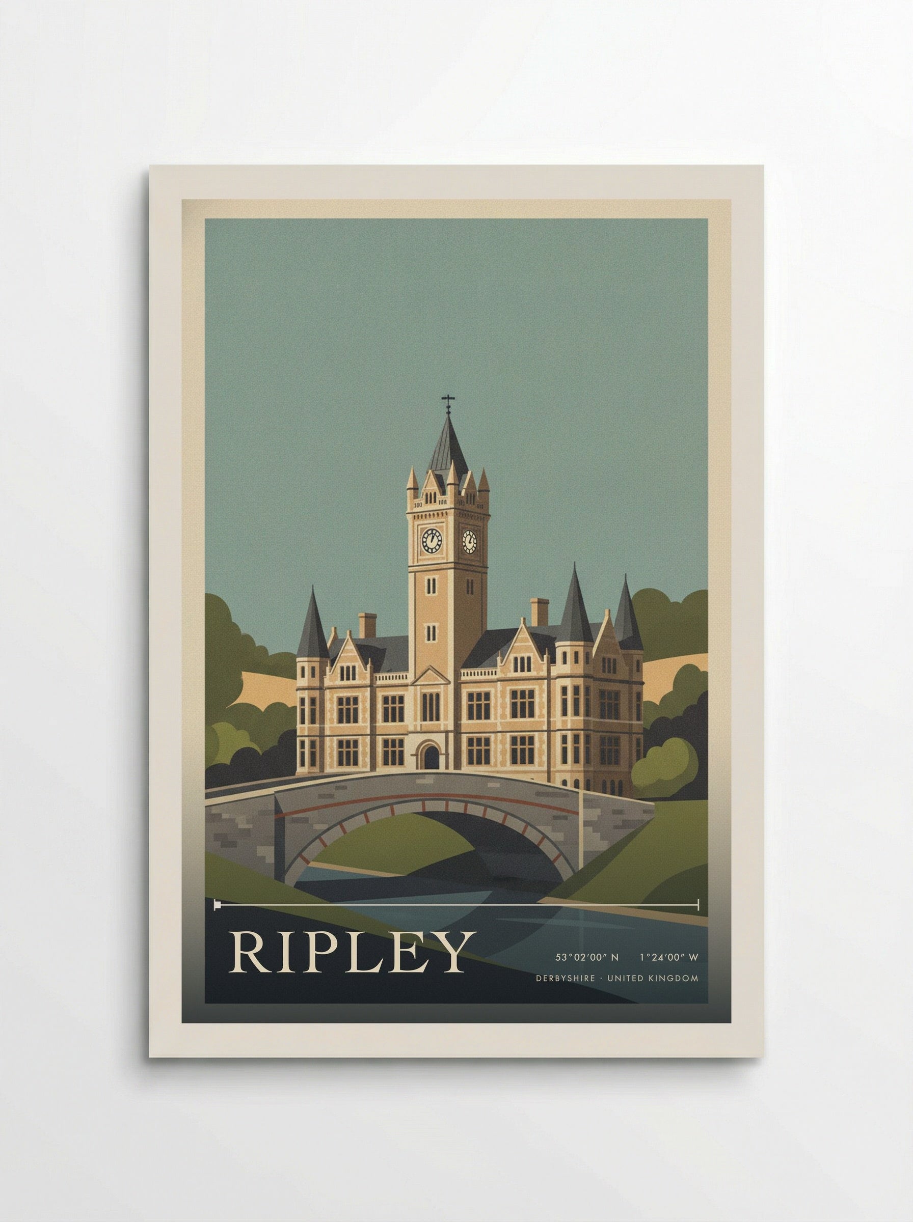 Ripley Derbyshire United Kingdom Travel Poster - Poster