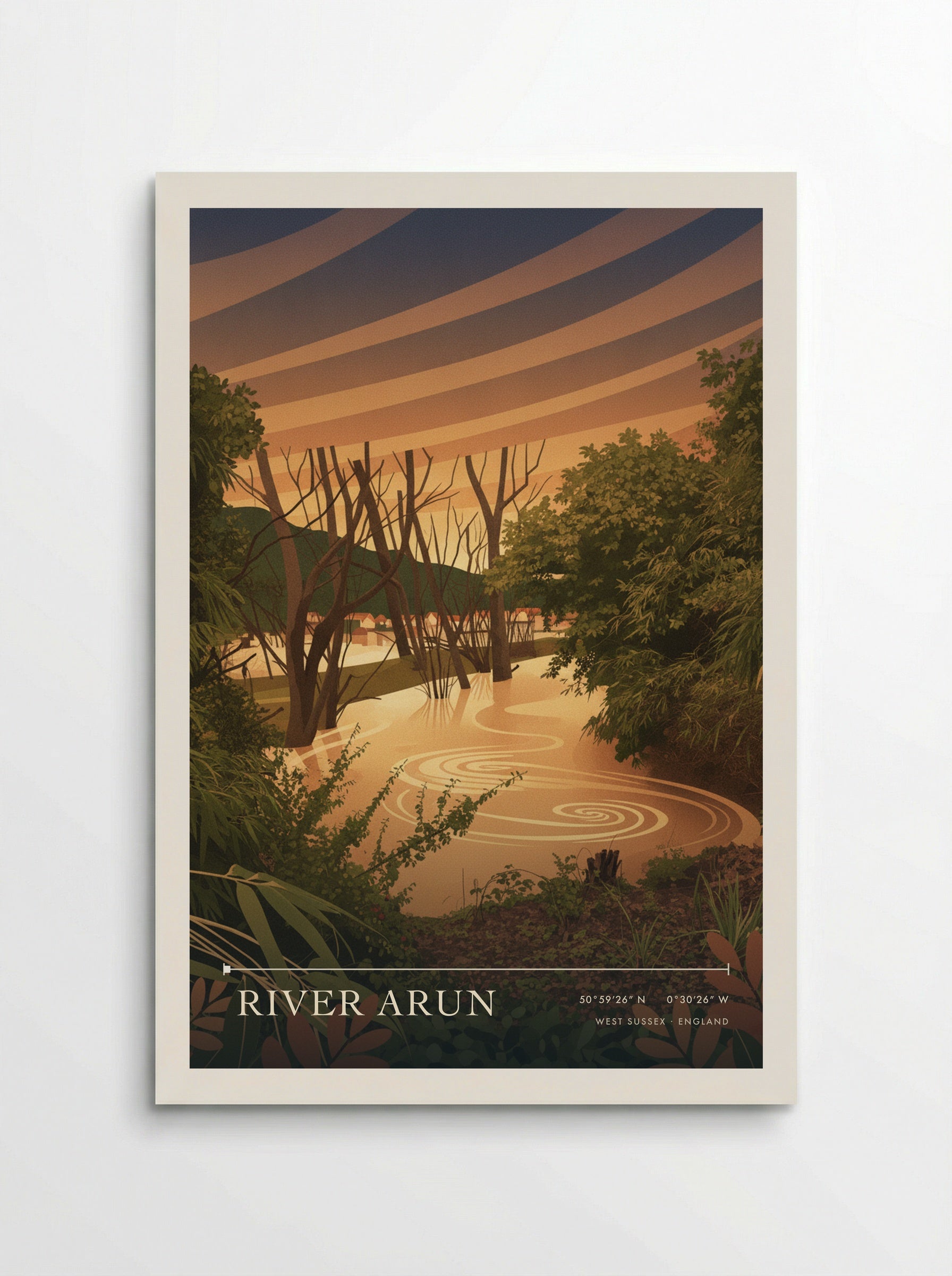 River Arun West Sussex England Travel Poster - Poster