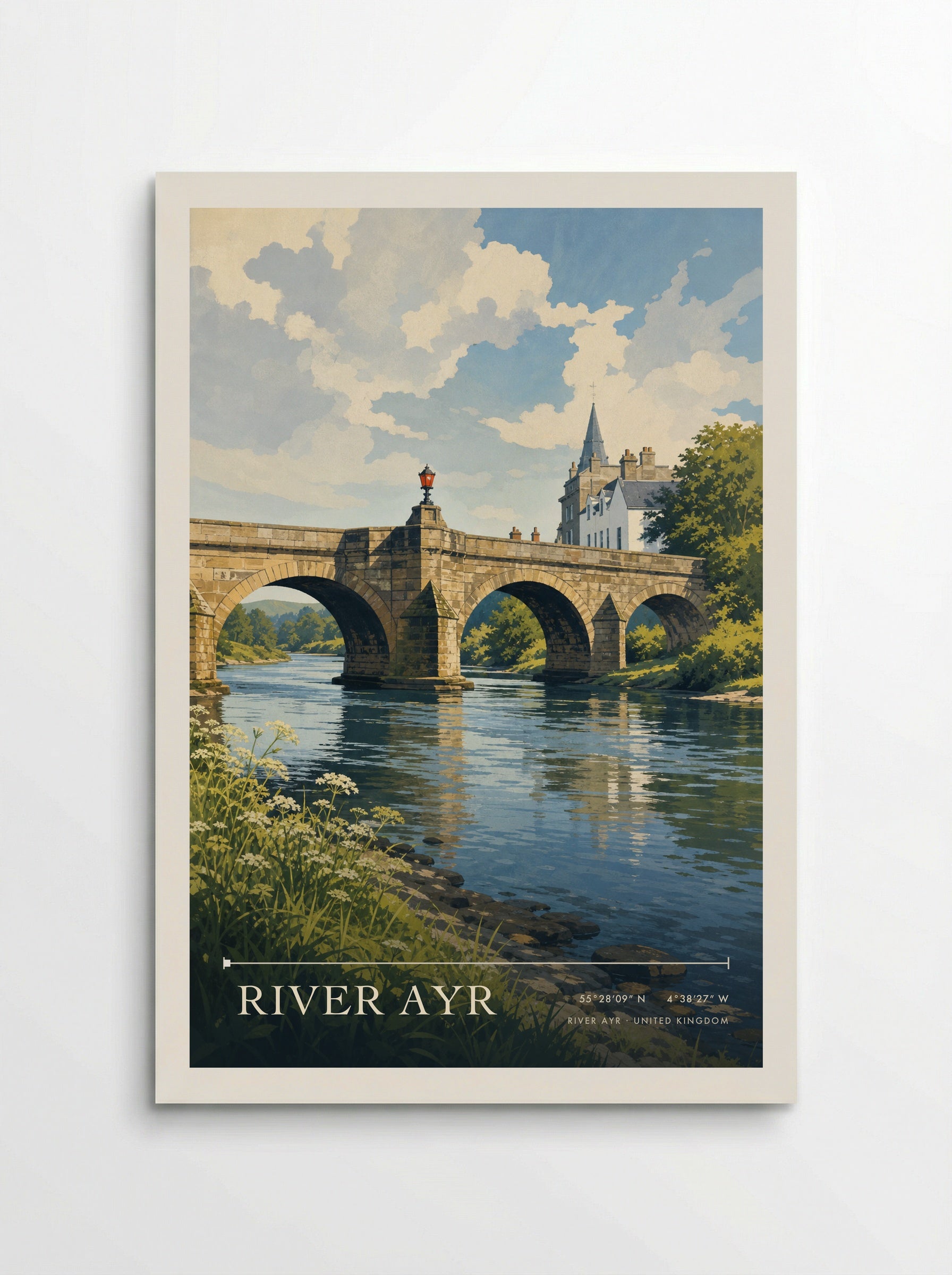 River Ayr United Kingdom Travel Poster - Poster