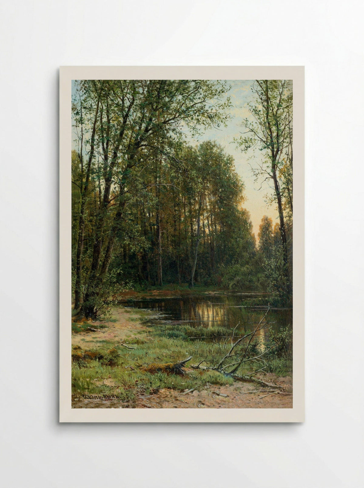 River Backwater in the Forest - Ivan Shishkin - Poster